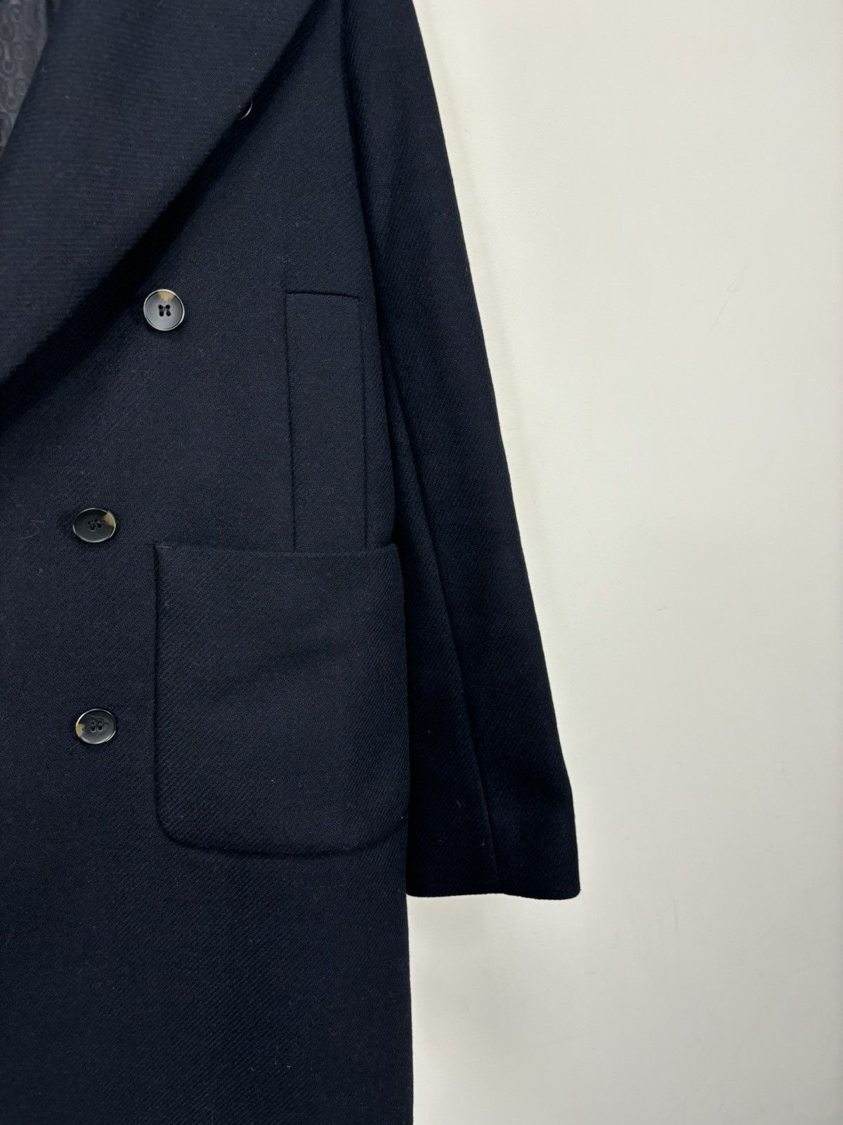 Other Maison Lener Women’s Navy Wool Blend Double Breasted Peacoat Size S / US 4 / IT 40 - 8 Thumbnail