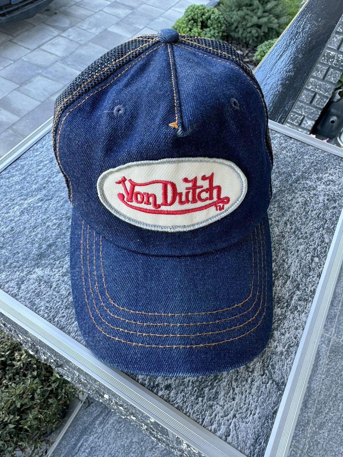Vintage Vintage Von Dutch denim Y2K trap Tryuck Hat cap Jeans Logo Size ONE SIZE - 2 Thumbnail