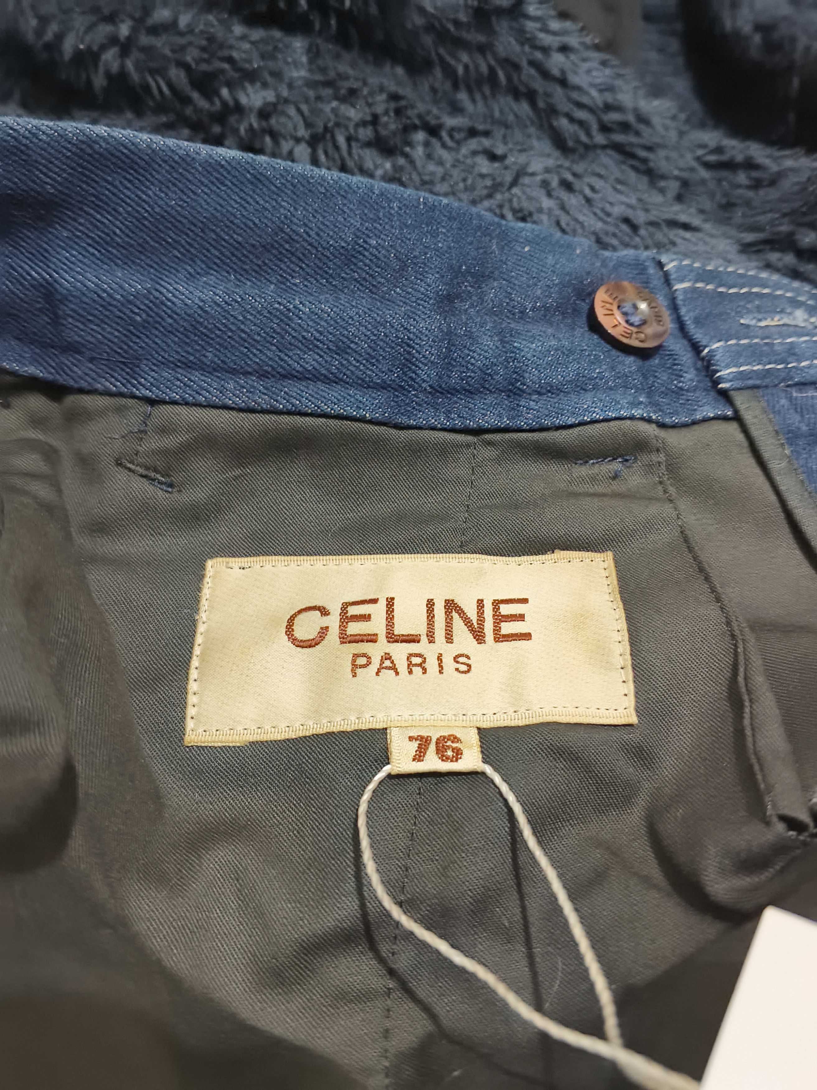 Celine 💥SICK💥 Vintage 70-80s CELINE Paris⁠ Indigo Trousers Pants Size 29" - 10 Thumbnail