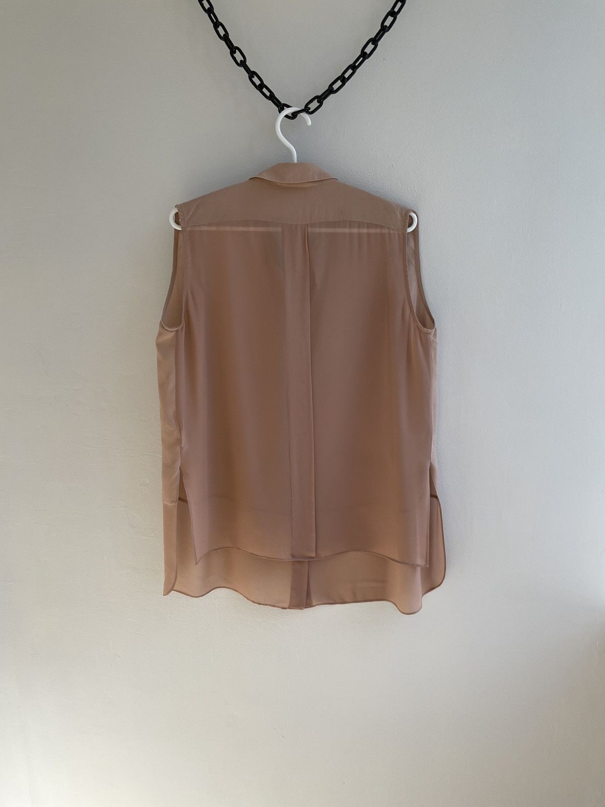 Acne Studios × Designer Acne Studios Silk Blouse Top blouse Front Sleeveless Vest Size XS / US 0-2 / IT 36-38 - 13 Thumbnail