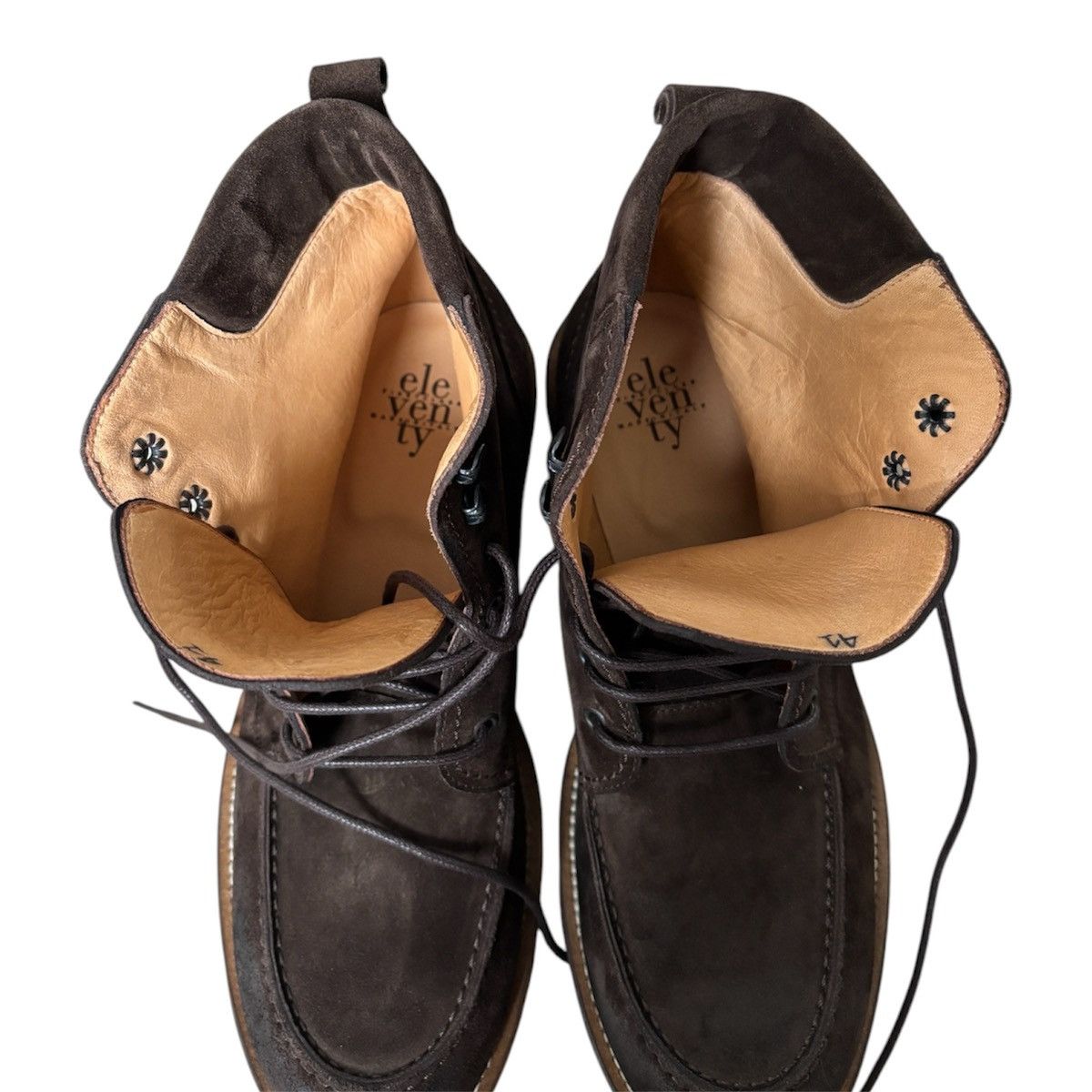 Eleventy Eleventy Brown Leather & Suede Boots Size US 8 / EU 41 - 6 Thumbnail