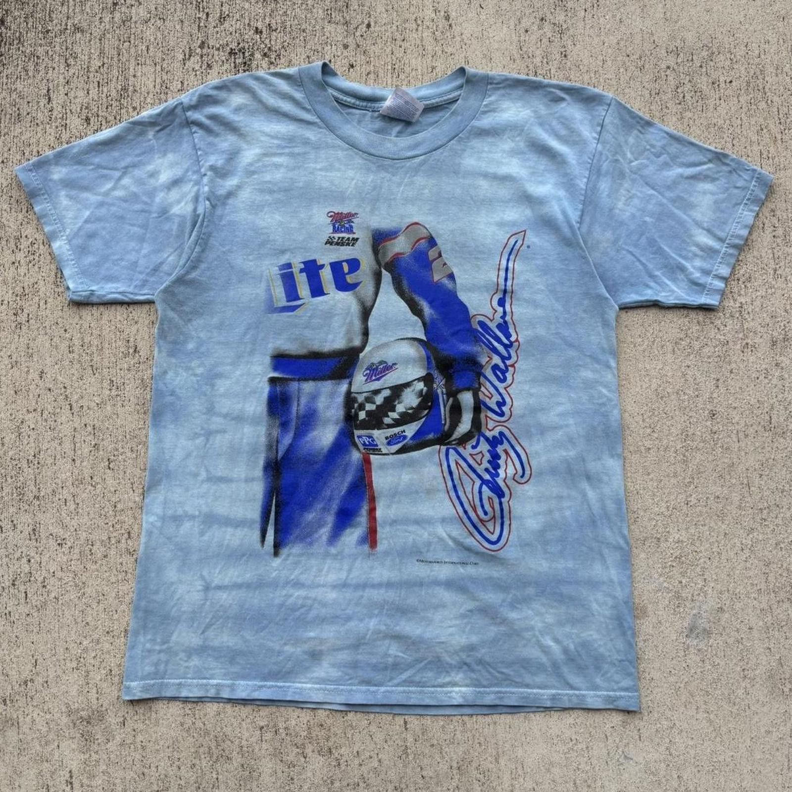 NASCAR Vintage 90s Rusty Wallace NASCAR Miller Lite Graphic Shirt Size US L / EU 52-54 / 3 - 1 Thumbnail