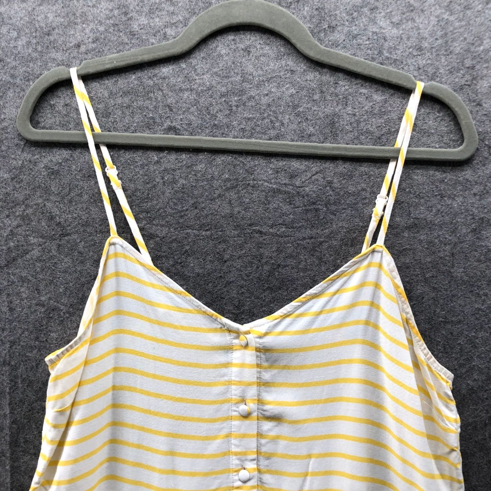 Vintage Cupcakes and Cashmere Camisole Top Womens M Yellow Striped V-Neck Rayon Viscose Tank Size M / US 6-8 / IT 42-44 - 6 Thumbnail