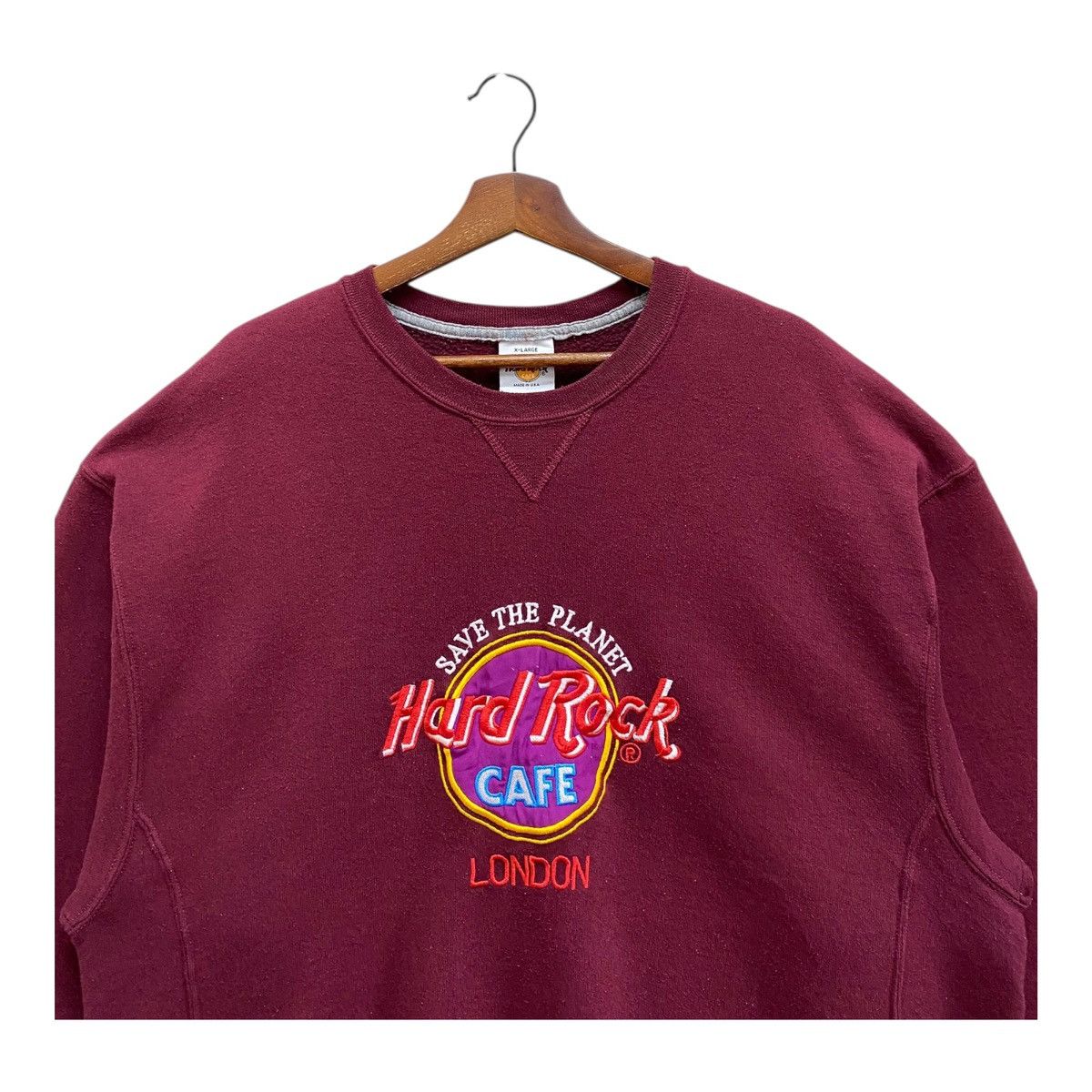 Hard Rock Cafe Vintage Hard Rock Cafe London Sweatshirt Made In USA XL Size US XL / EU 56 / 4 - 2 Thumbnail