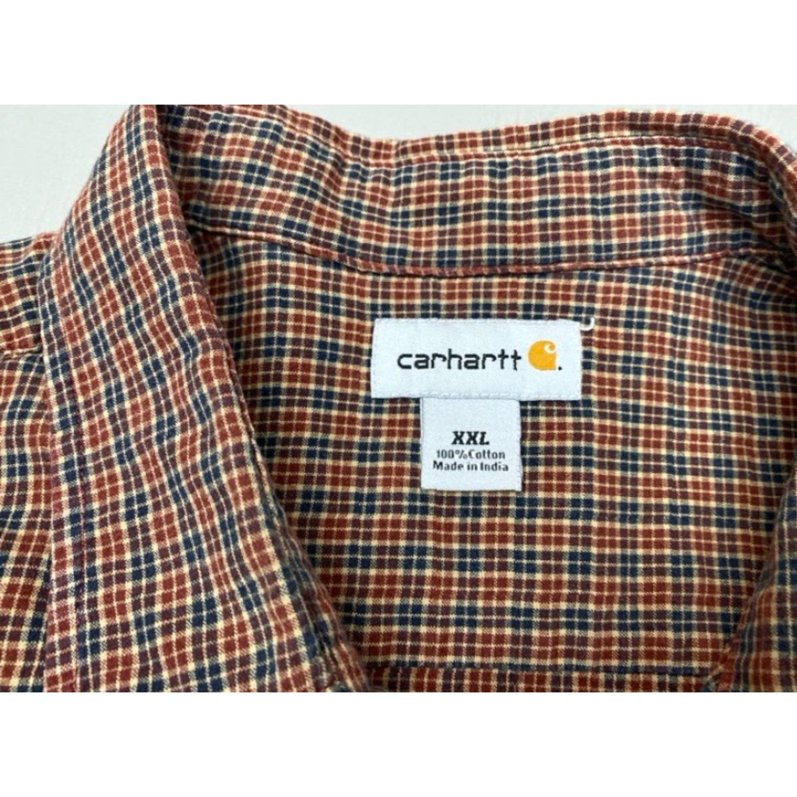 Carhartt Carhartt Button Up Shirt S254 Mens 2XL Plaid Pockets Cotton Long Sleeve 8282 Size US XXL / EU 58 / 5 - 7 Thumbnail