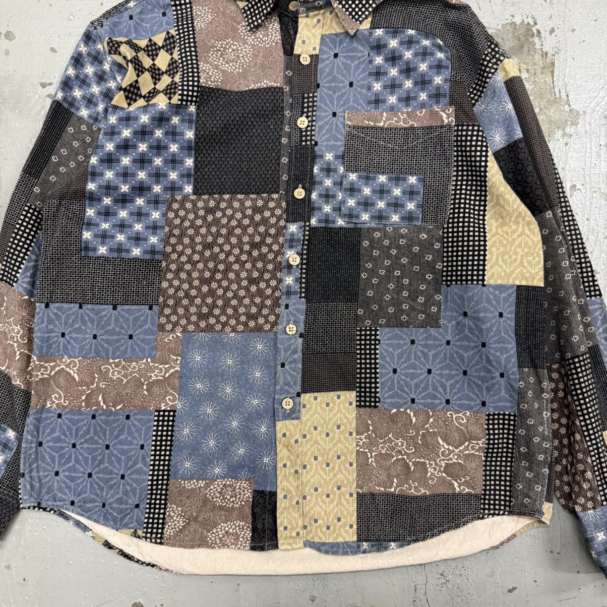 Japanese Brand ChangeWell Japan Patchwork Sashiko Boro Design Shirt Kapital Size US XL / EU 56 / 4 - 3 Thumbnail