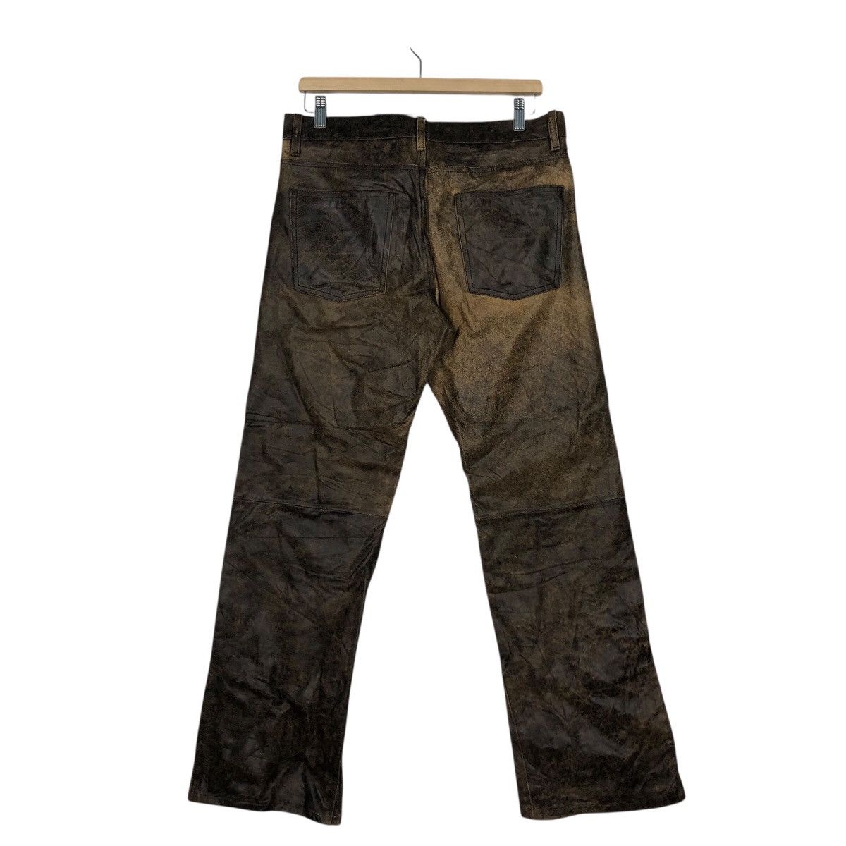 Japanese Brand 📌Vintage Biker Racing Leather Pants Dual Issey Miyake Size US 32 / EU 48 - 9 Thumbnail