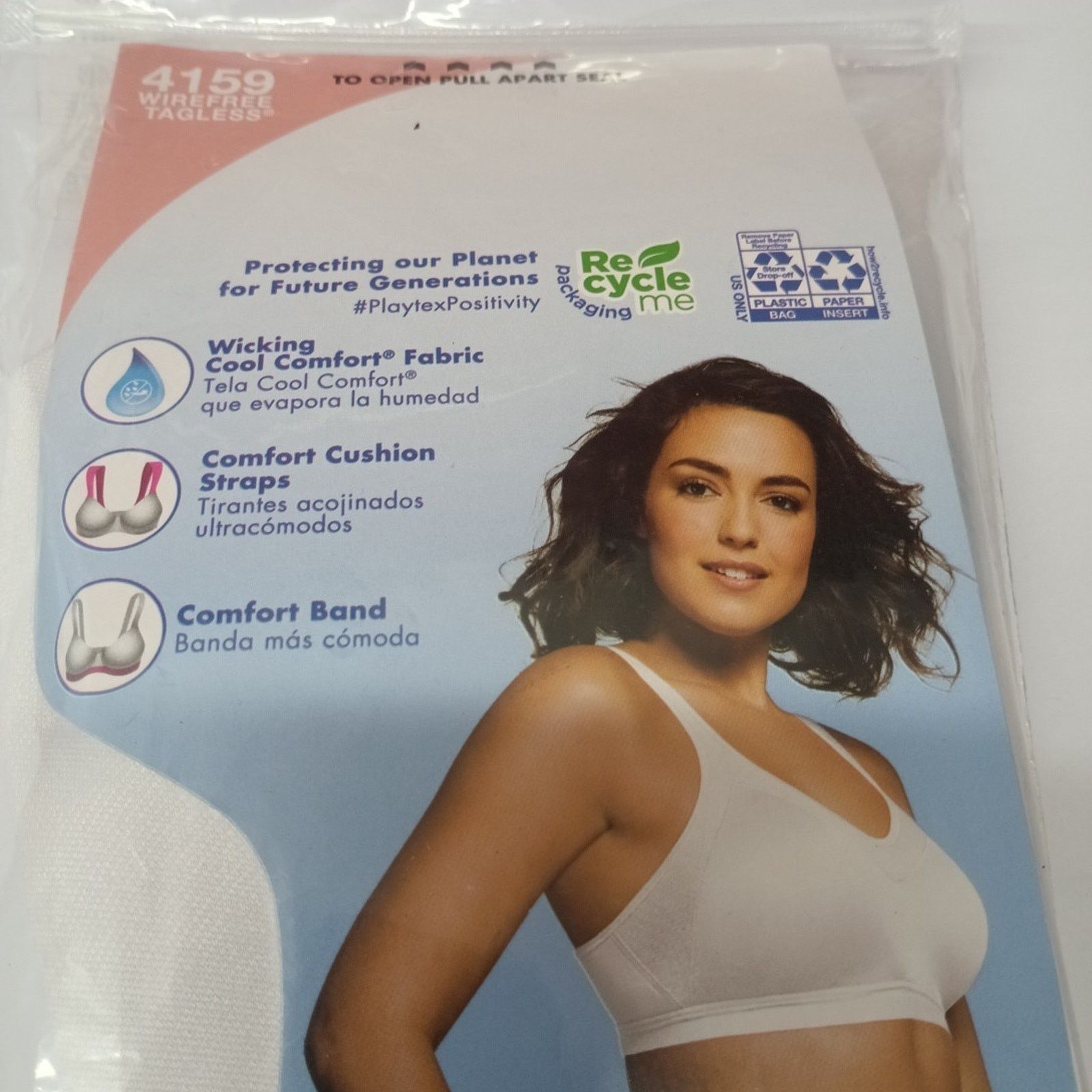 Other Playtex Women's Breathable Comfort Wireless Bra Size 44B Size ONE SIZE - 4 Thumbnail