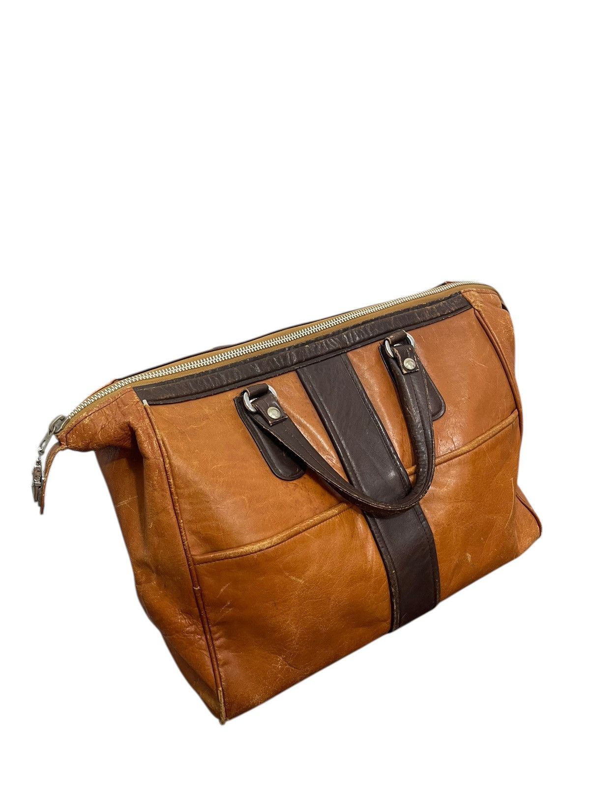 Genuine Leather Full Leather Patina Unknown Japan Duffle Travel Bag 2🟩1 Size ONE SIZE - 4 Thumbnail