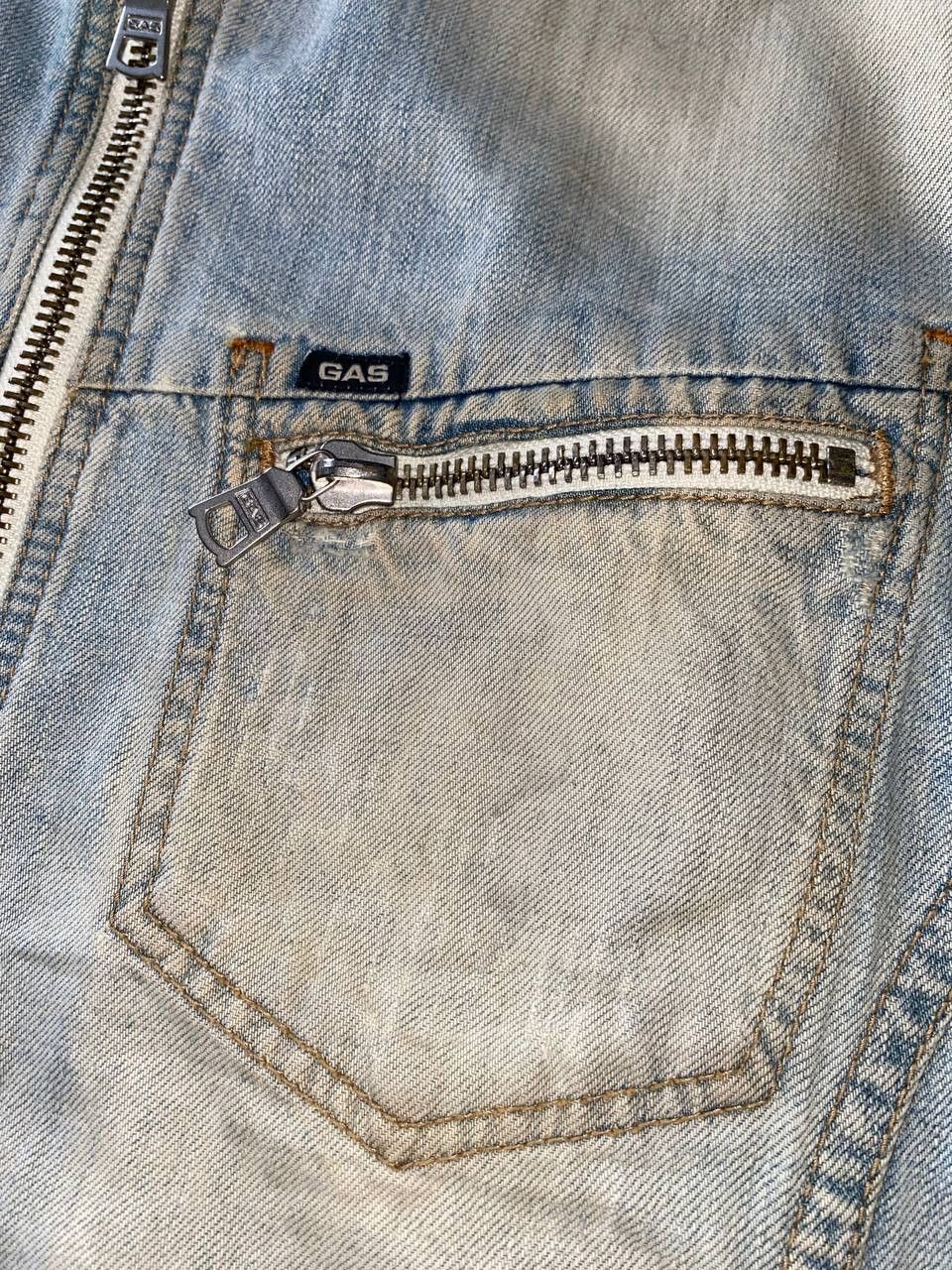 GAS GAS Distressed Denim Biker Jacket Size US M / EU 48-50 / 2 - 6 Thumbnail
