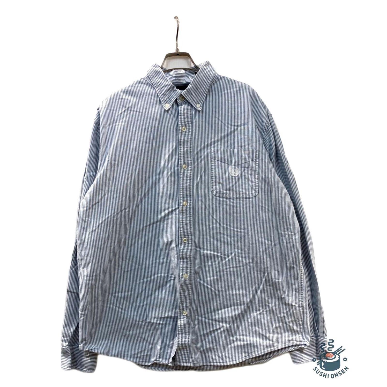 Chaps CHAPS Shirt Men XL Blue Striped Button-Up Size US XL / EU 56 / 4 - 2 Thumbnail