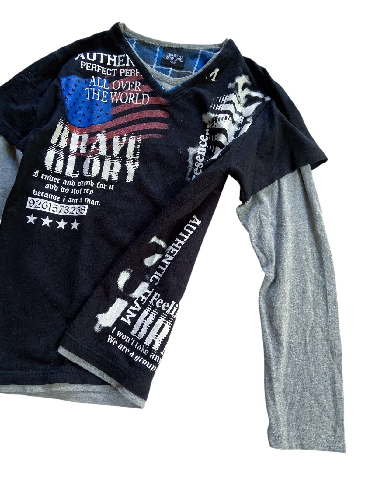 Japanese Brand JAPANESE DOUBLE LAYER SEVEN ZERO POEM LONG SLEEVE Size US S / EU 44-46 / 1 - 2 Thumbnail