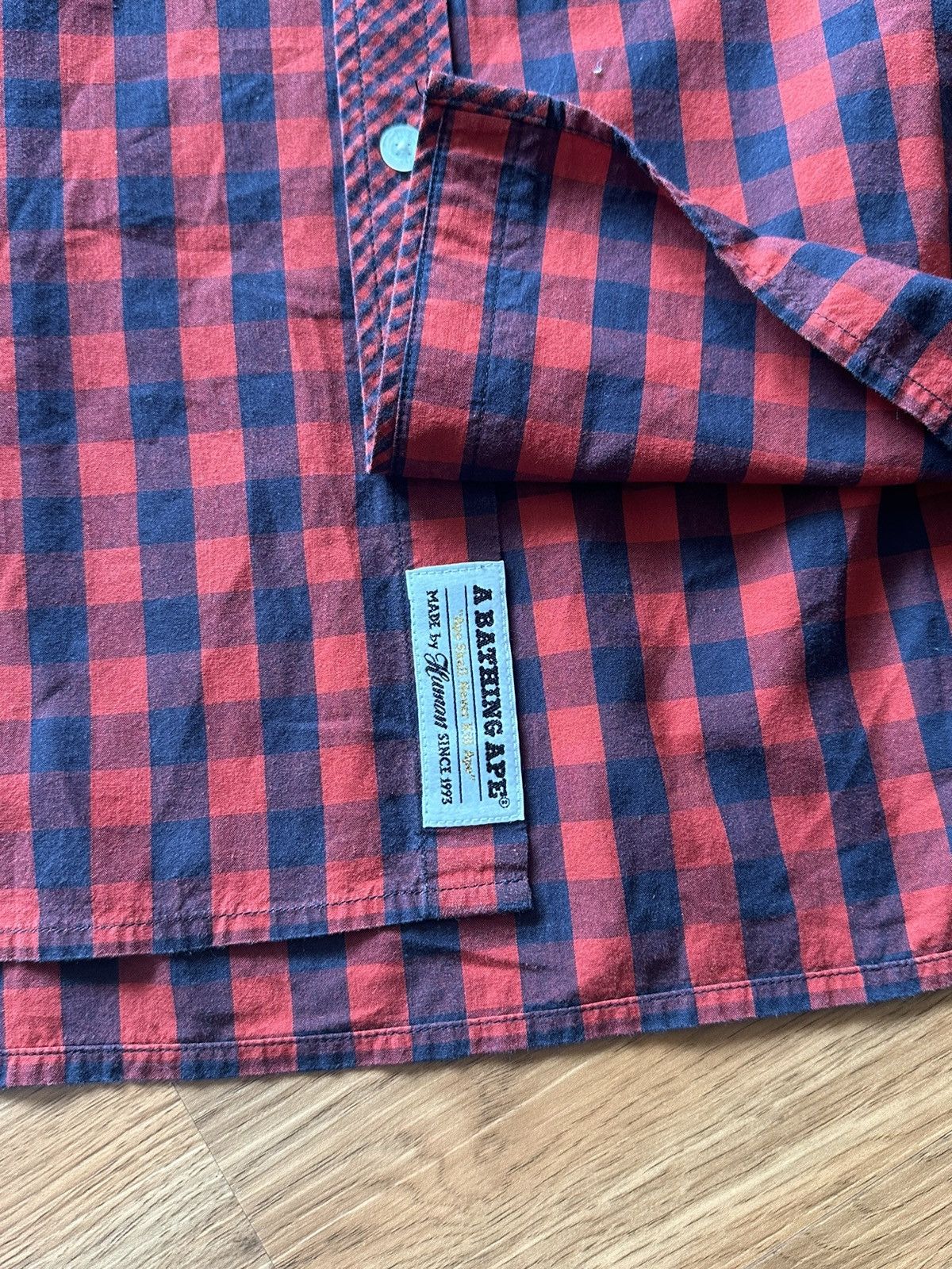 Bape Plaid Button Up Shirt Size S / US 4 / IT 40 - 5 Thumbnail