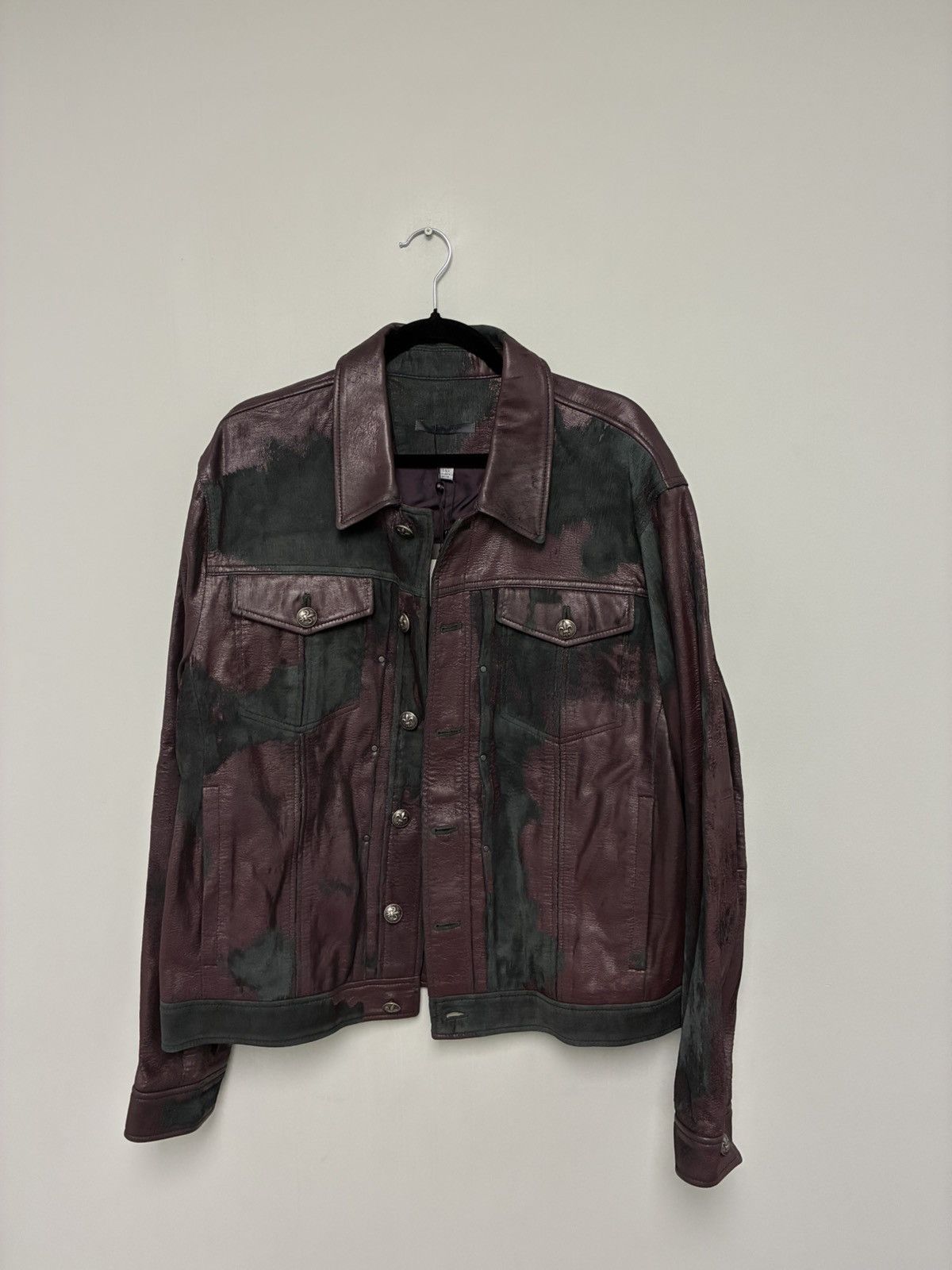 John Varvatos Leather trucker jacket EU 58x USA 48x Size US XXL / EU 58 / 5 - 7 Thumbnail