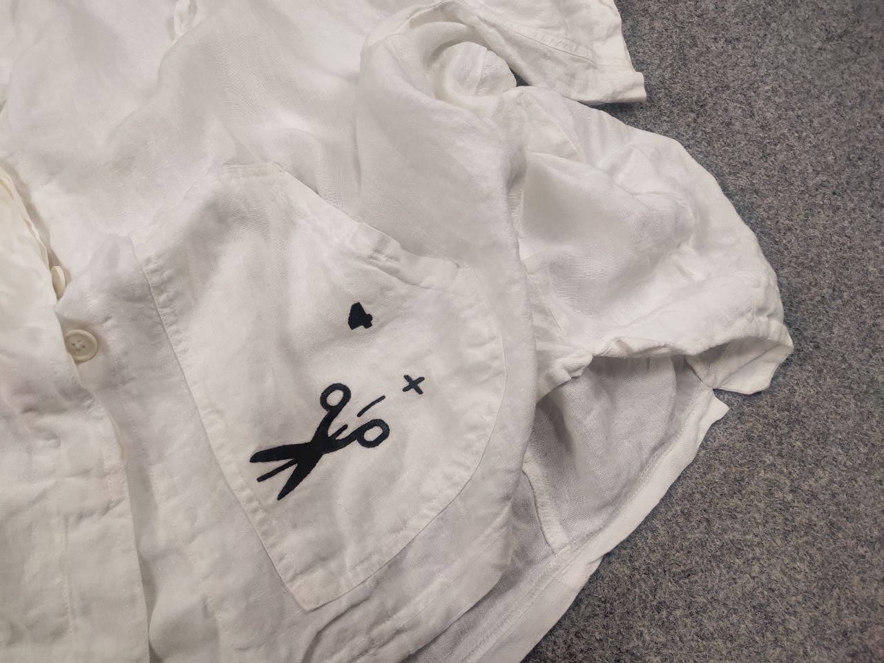 Rundholz Rundholz Asymmetric Button White linen Oversized Jacket Size M / US 6-8 / IT 42-44 - 7 Thumbnail