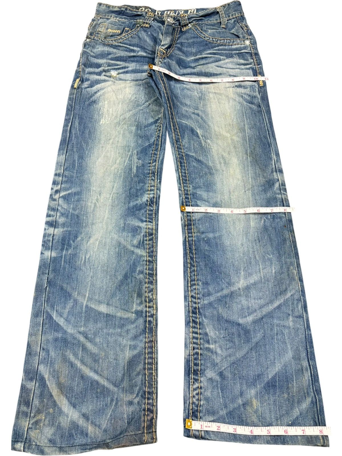 Japanese Brand Vintage BB London Embroidery Honeycomb Mud Wash Loose Jeans Size US 30 / EU 46 - 12 Thumbnail
