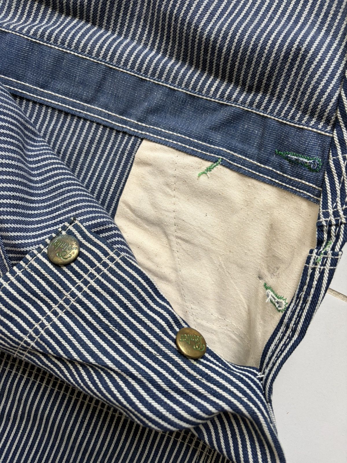 Pointer Vintage 1950s 50s Pointer Brand Hickory Stripes Overalls DS Size US 35 - 5 Thumbnail