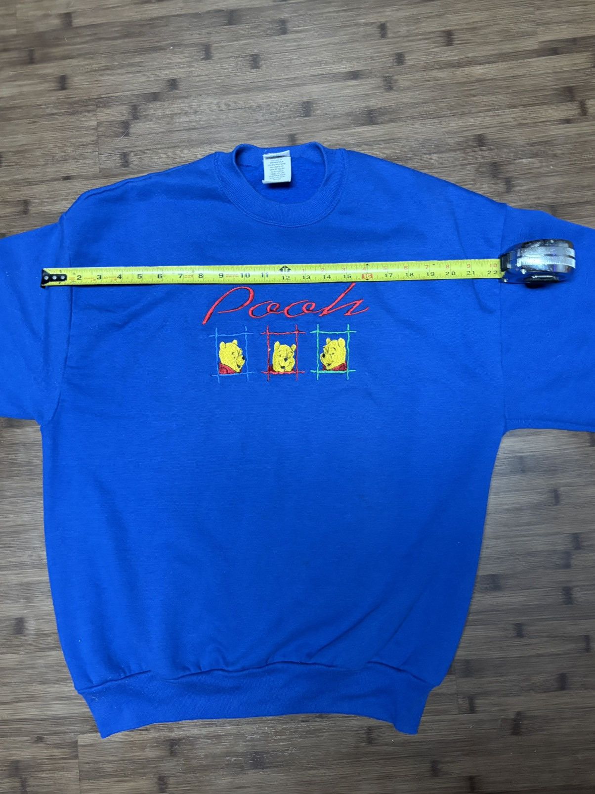 Disney Vintage Blue Pooh sweater Size US XL / EU 56 / 4 - 2 Thumbnail