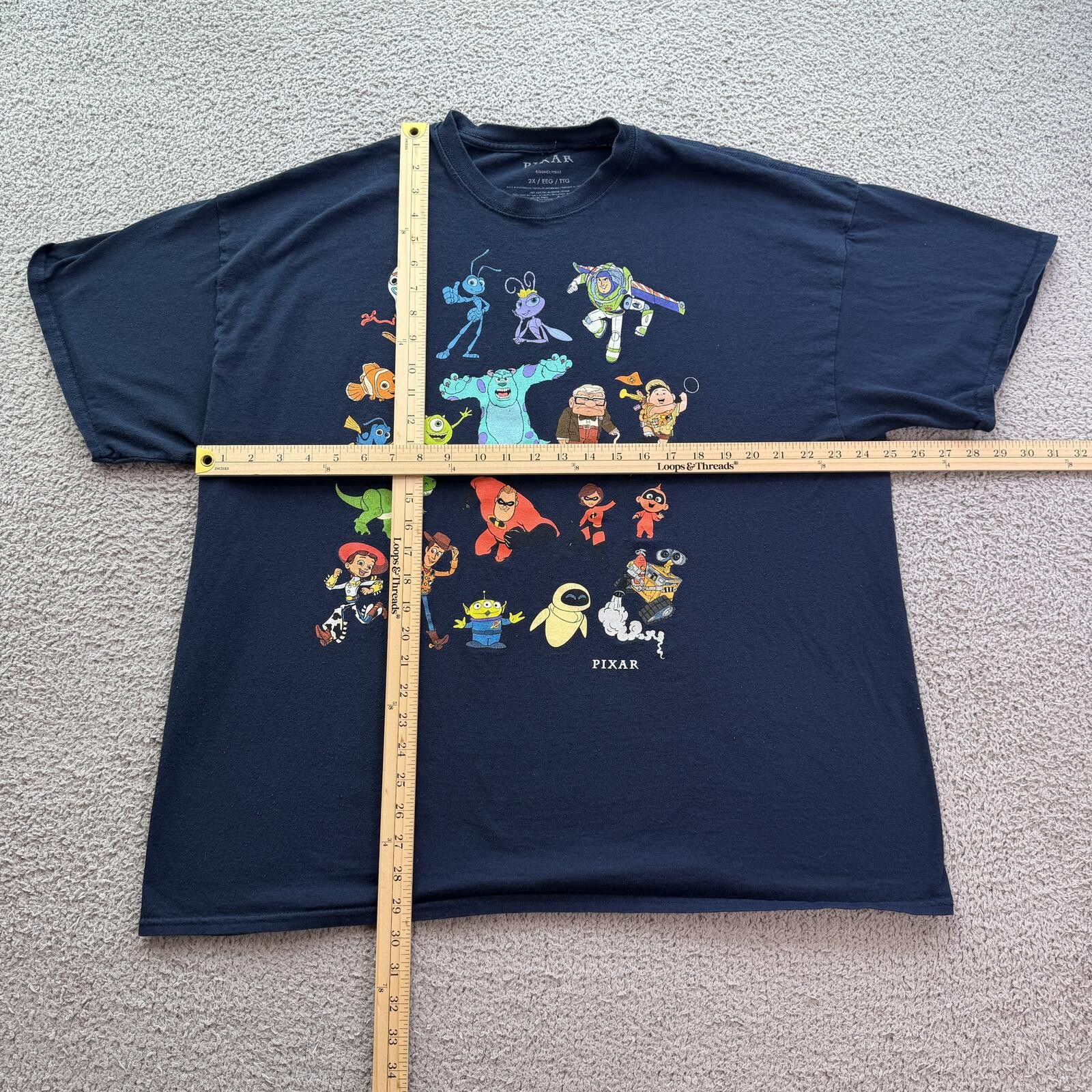 PICARD Disney Pixar Characters T Shirt 2XL Toy Story Monsters Nemo Size US XXL / EU 58 / 5 - 4 Thumbnail
