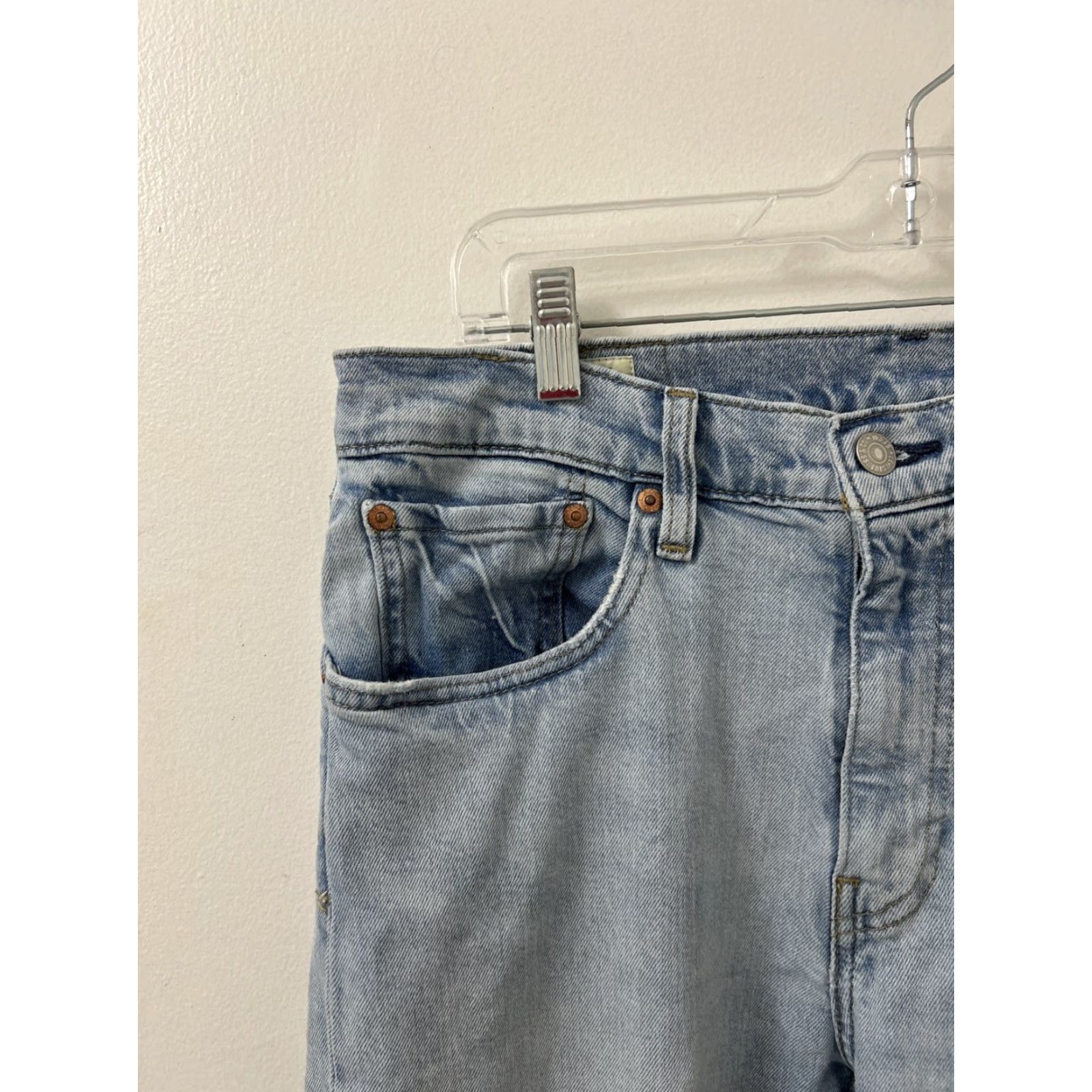 Levi's VINTAGE Levi's 502 Jeans Mens 32x32 Light Blue Zipper Denim Taper Straight Stretch Regular 32in Inseam 500 Series Size US 32 / EU 48 - 4 Thumbnail