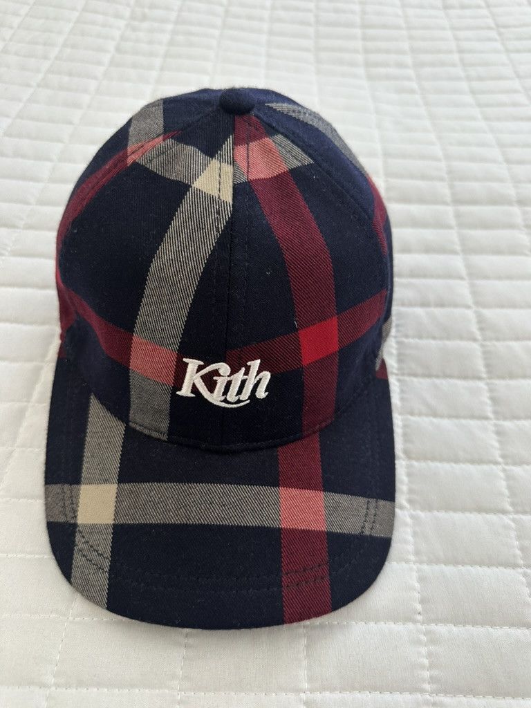 Bergdorf Goodman × Kith Kith for Bergdorf Goodman VF Plaid Cap Navy/Red Size ONE SIZE - 1 Thumbnail