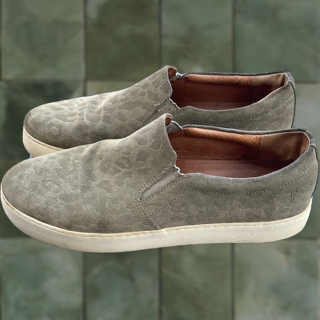 Frye FRYE LENA GREEN FLAT SHOES Slip-On Women Size 11M Leather Lined Size US 11 / IT 41 - 1 Thumbnail