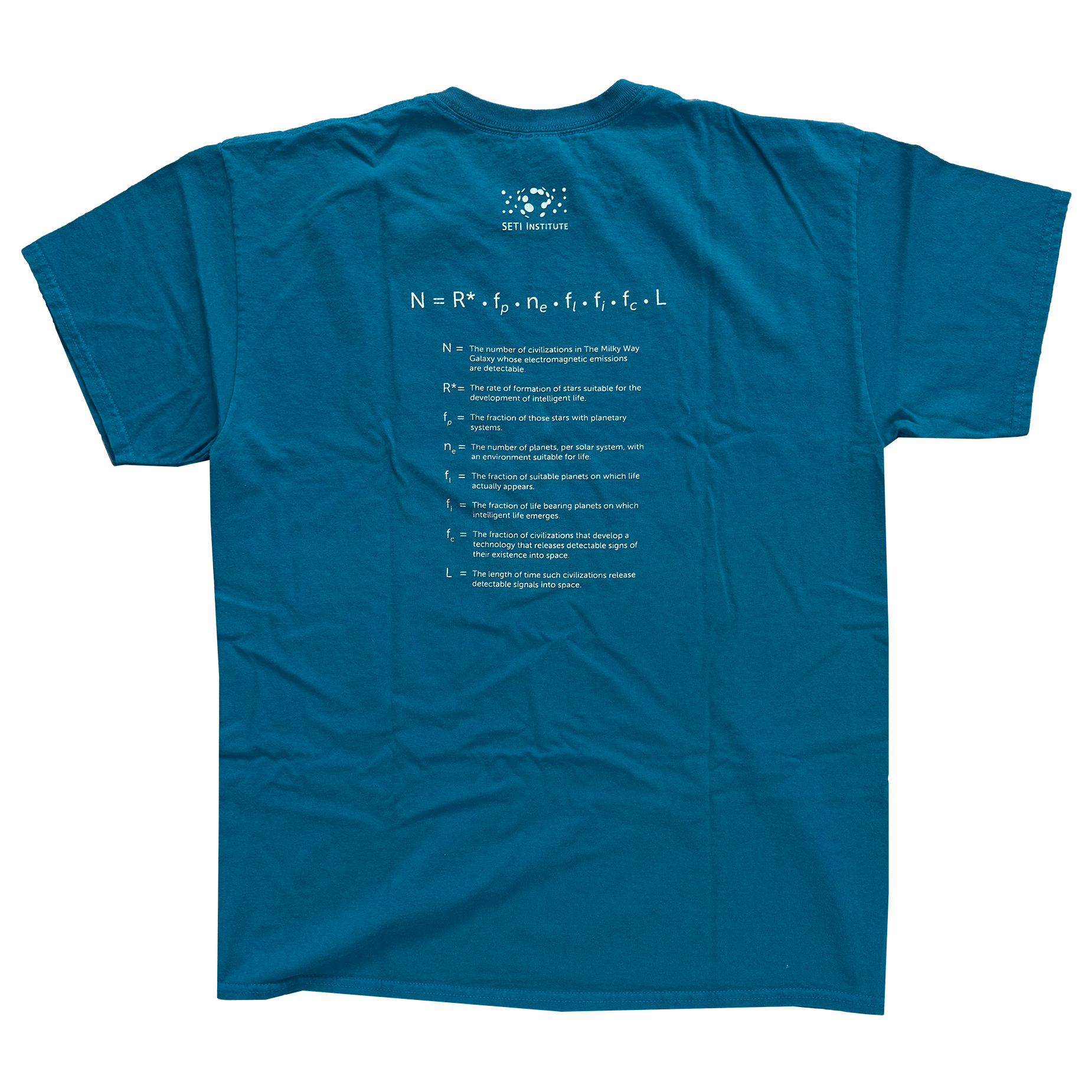 Vintage 2007 SETI Institute Drake Equation Tee Size US L / EU 52-54 / 3 - 2 Thumbnail