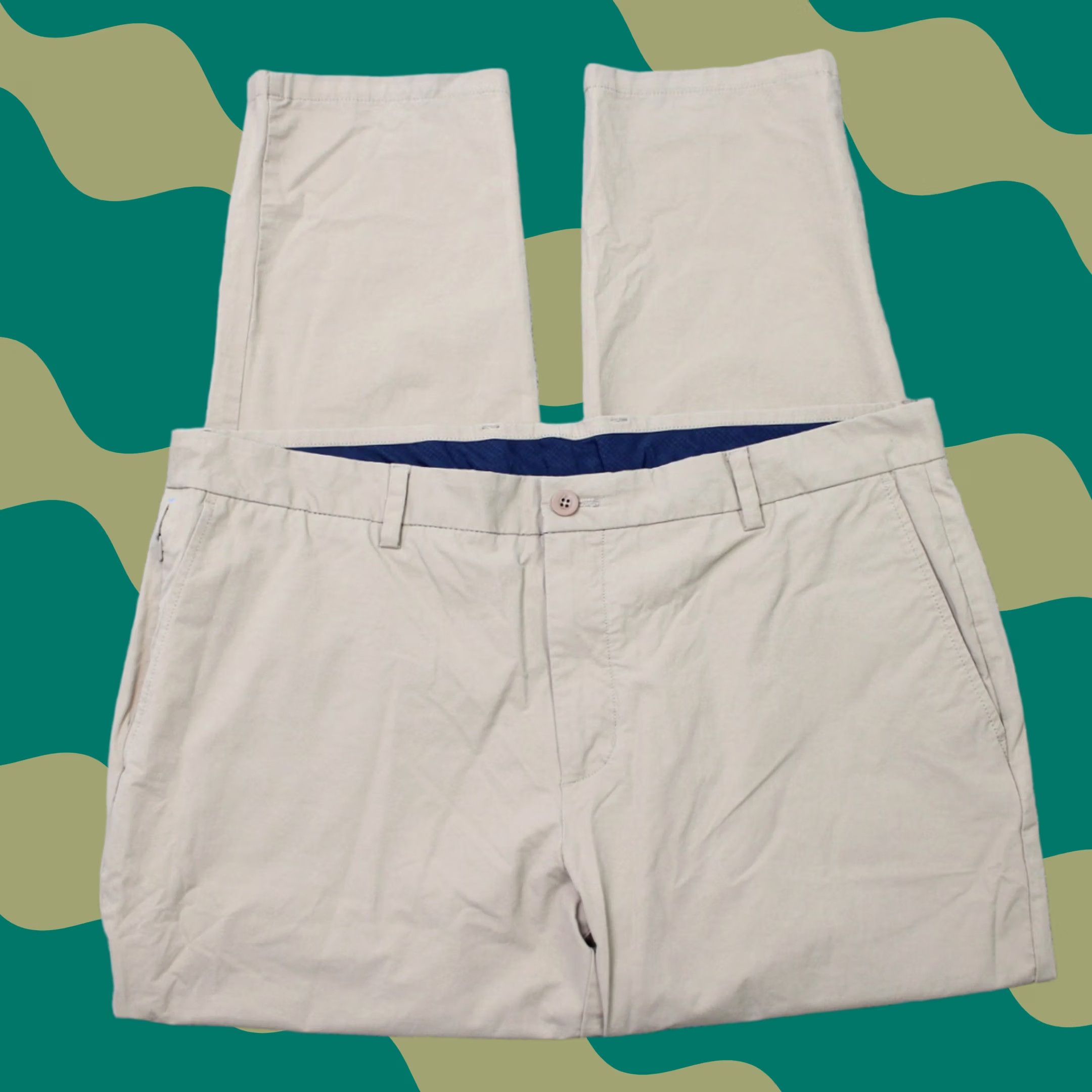 Vineyard Vines Vineyard Vines OTG Pants Mens 30x32 Beige Performance Straight Fit Size US 40 / EU 56 - 1 Thumbnail