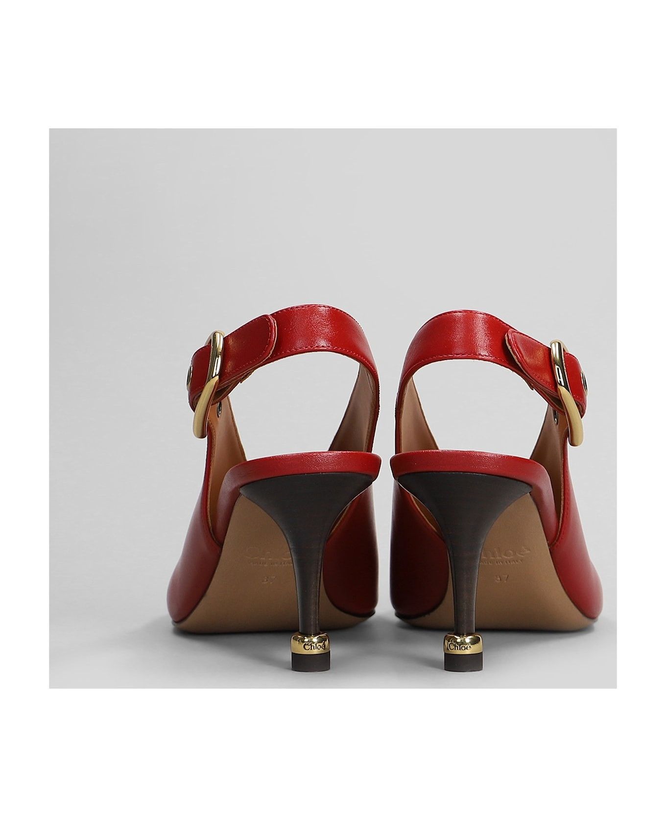 Chloe o1loc1c11125 Andrea Leather Pumps in Red Size US 9 / IT 39 - 4 Thumbnail