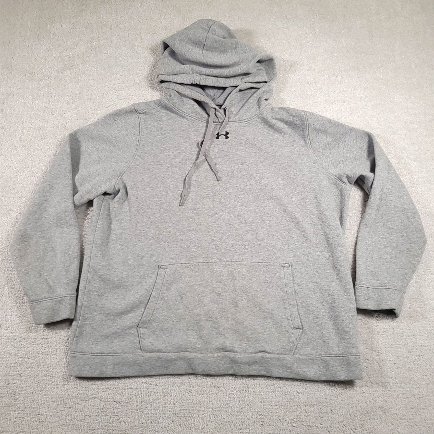 Under Armour Under Armour Hoodie Womens XL Gray Loose Sweatshirt Pockets Logo Embroidered Athletic PullOver Pullover Sweatshirt Sports Fashion Size XL / US 12-14 / IT 48-50 - 2 Thumbnail