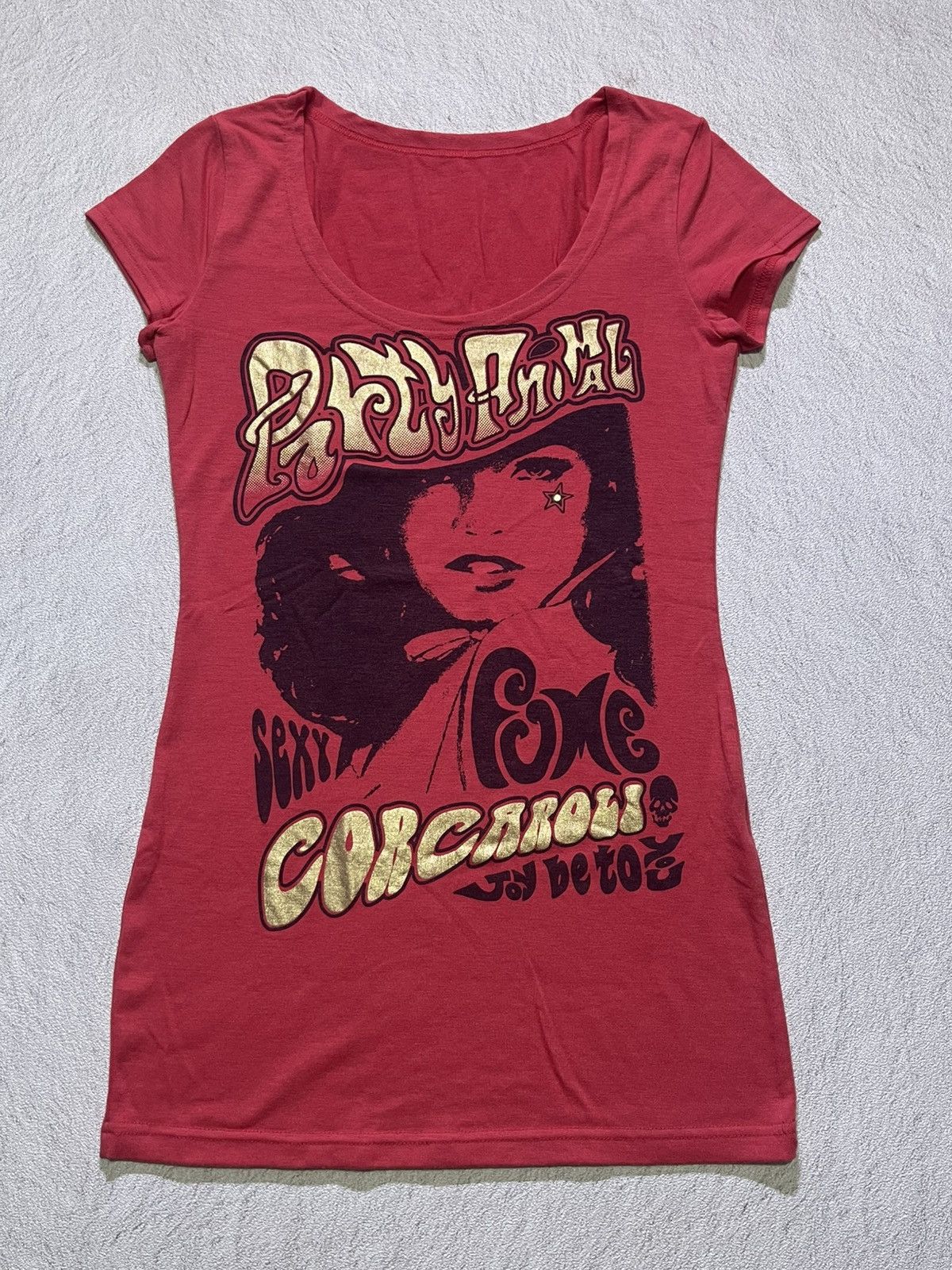 Japanese Brand Y2K SEXY FUME short sleeve tshirt women's Size S / US 4 / IT 40 - 1 Thumbnail