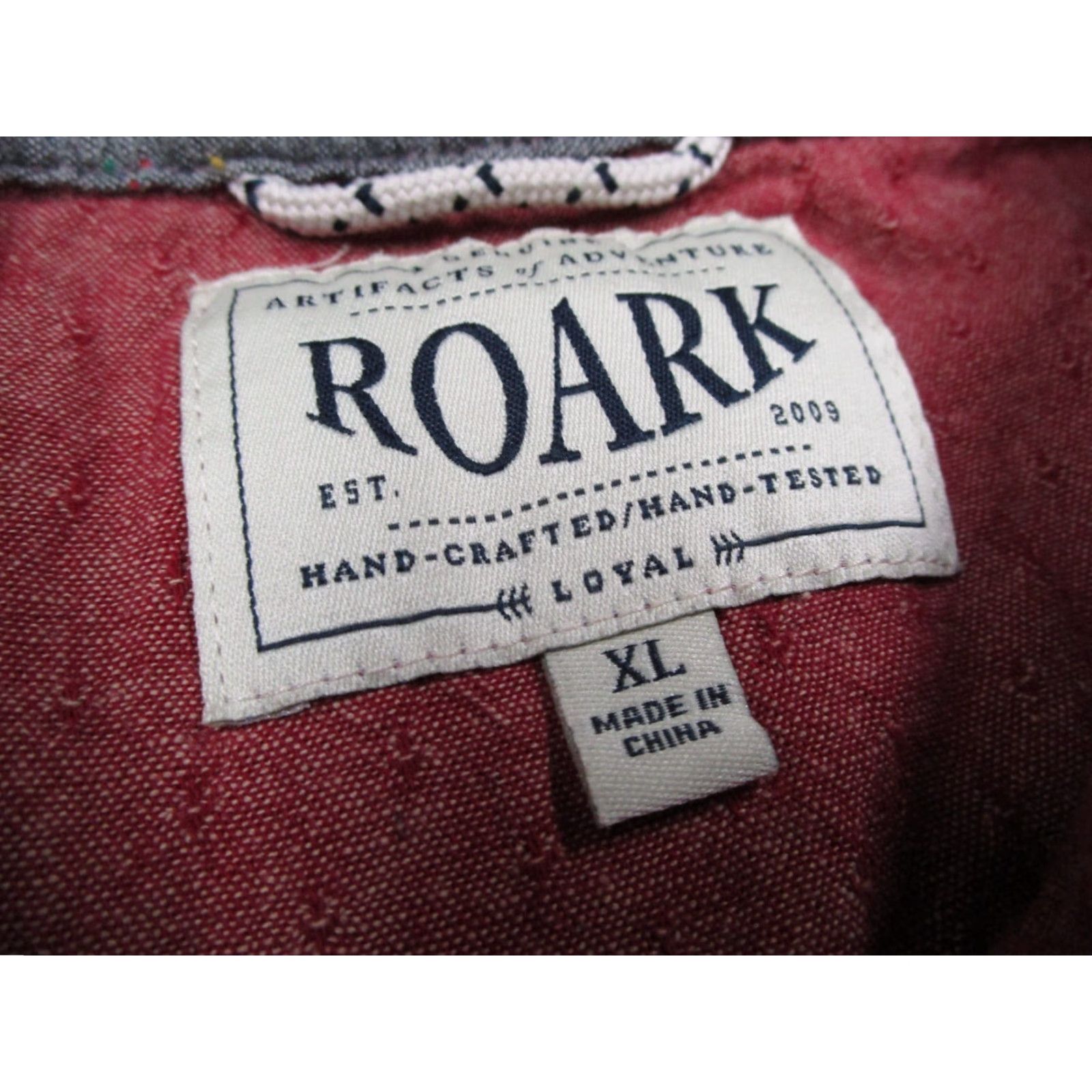 Roark Roark Revival Men's Shirt XL Red Chambray Long Sleeve Button-Up Casual Travel Workwear Size US XL / EU 56 / 4 - 3 Thumbnail