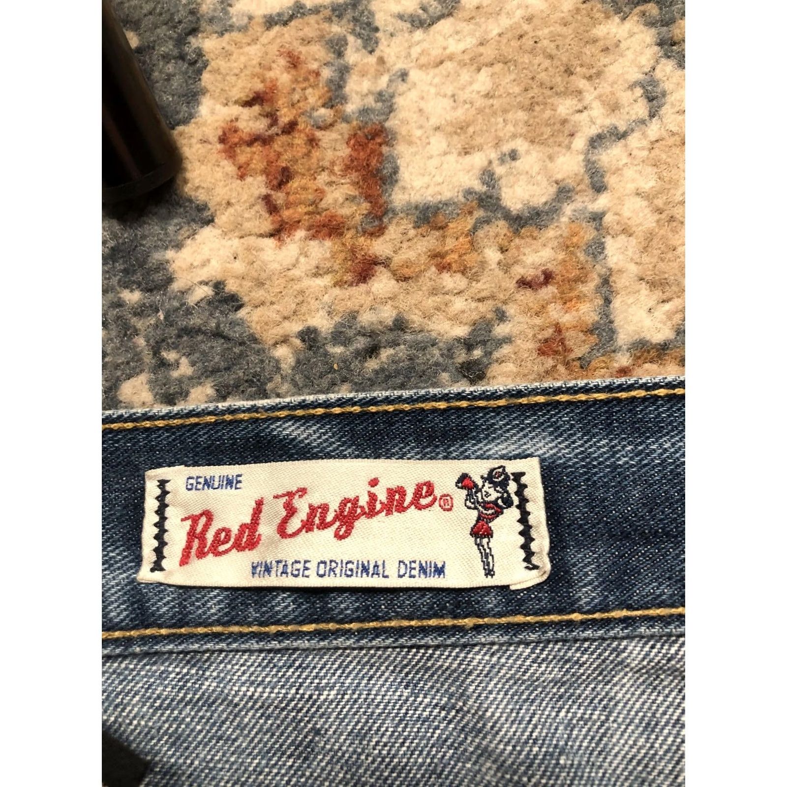 Denime Red Engine Jeans Womens 29 Blue Boyfriend Distressed Relaxed Fit Denim Made USA Size 29" - 6 Thumbnail