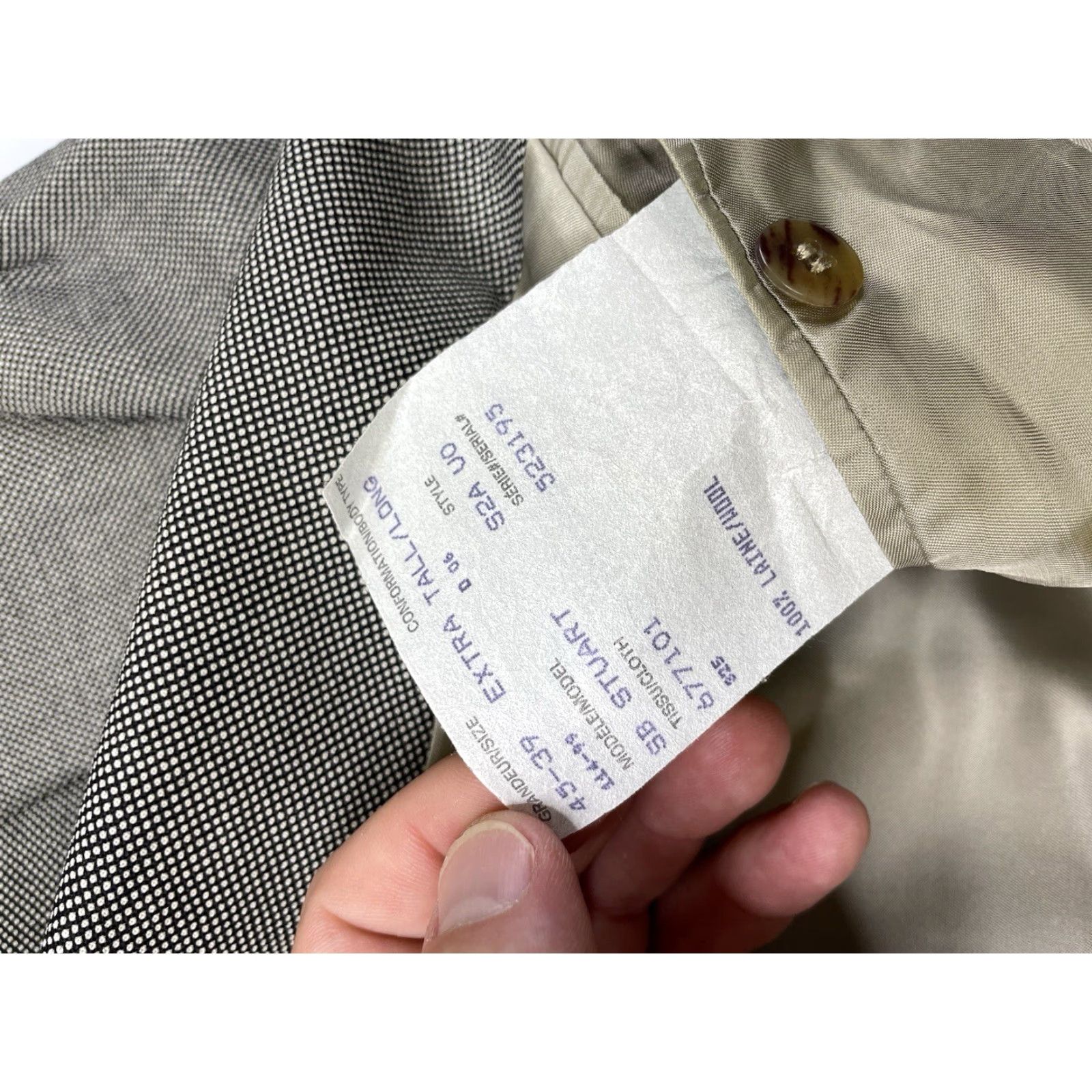 Paul Stuart Paul Stuart Sport Coat Jacket Wool Brown Gray Dot 45 XL Men Regular Two-Button Long Sleeve Blazer Coat Size 48R - 3 Thumbnail