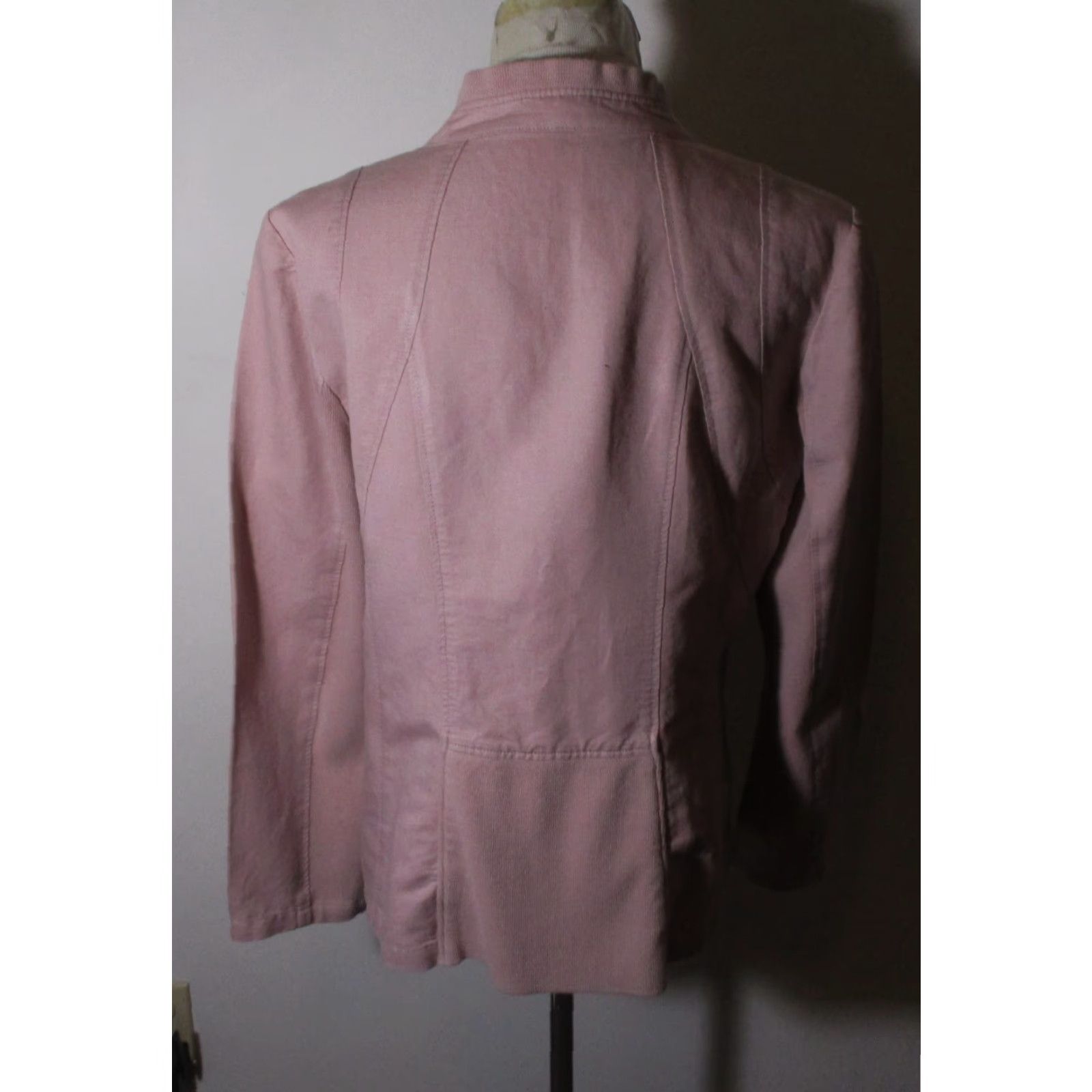 Vintage SUNDANCE Pink Full Zip Linen Jacket Women's 12 Shirt Womens All Seasons Zip Jacket Size XL / US 12-14 / IT 48-50 - 5 Thumbnail