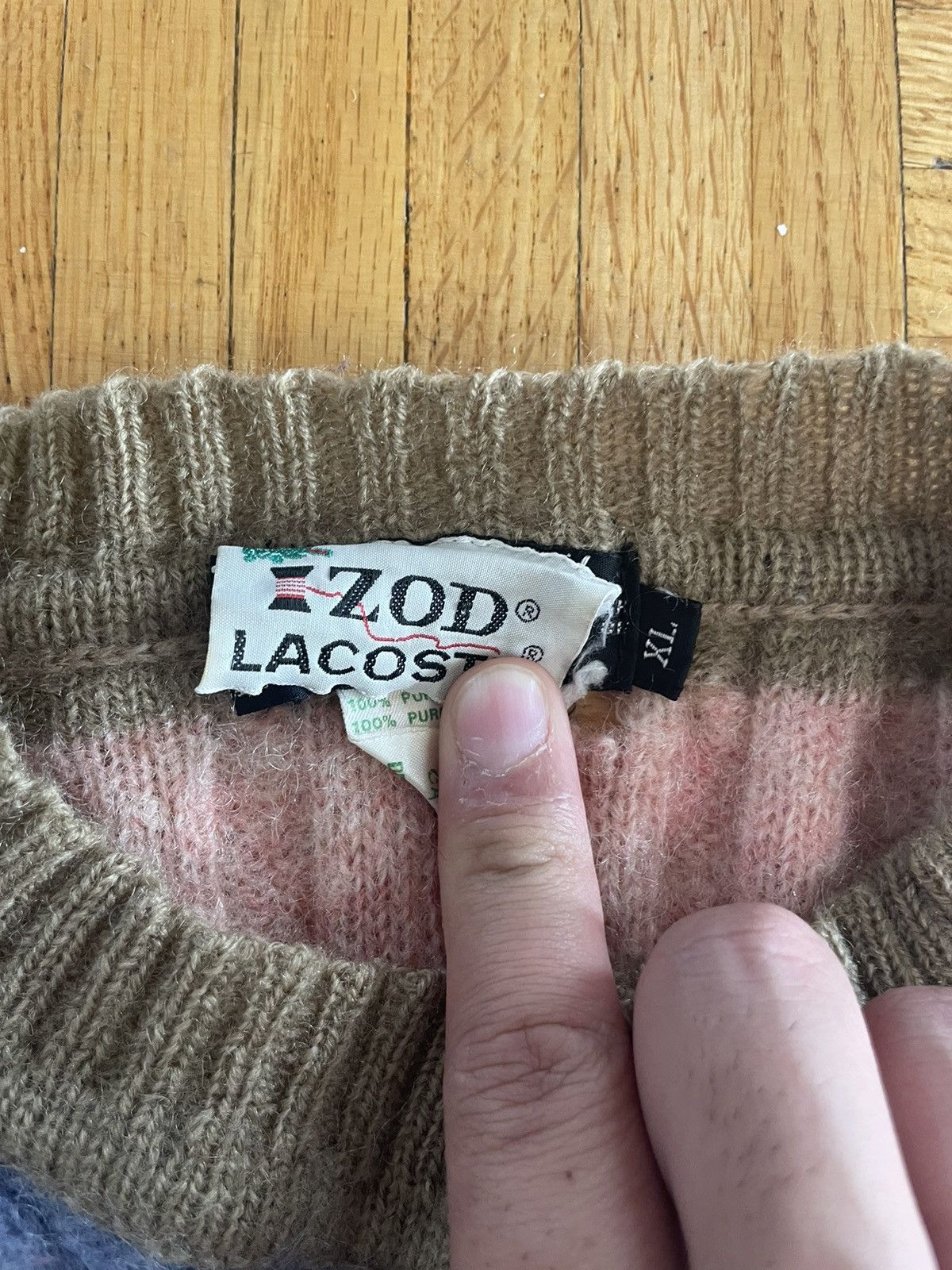 Izod × Lacoste × Vintage Vintage 1960s Izod Lacoste Wool Sweater Size US XL / EU 56 / 4 - 4 Thumbnail