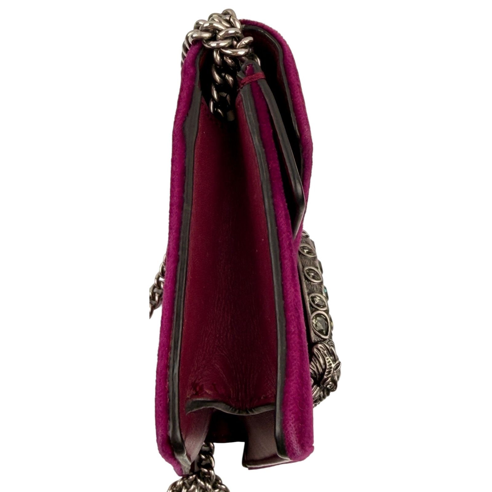 Gucci Gucci Purple Super Mini Velvet Dionysus Crossbody Bag Size ONE SIZE - 6 Thumbnail