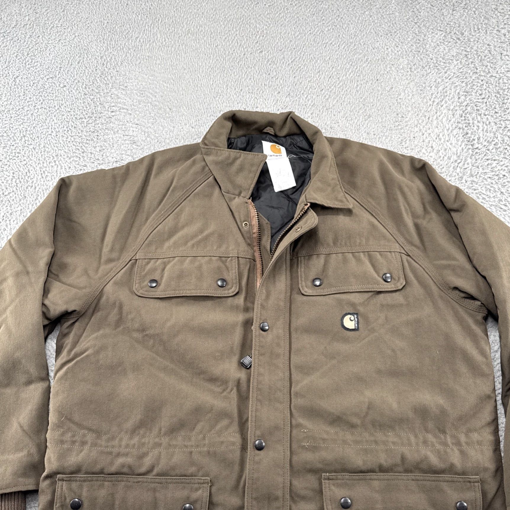 Carhartt VINTAGE Carhartt C41 Field Jacket Men XL Brown Denim 90s Work Jacket Streetwear Lined Size US XL / EU 56 / 4 - 3 Thumbnail