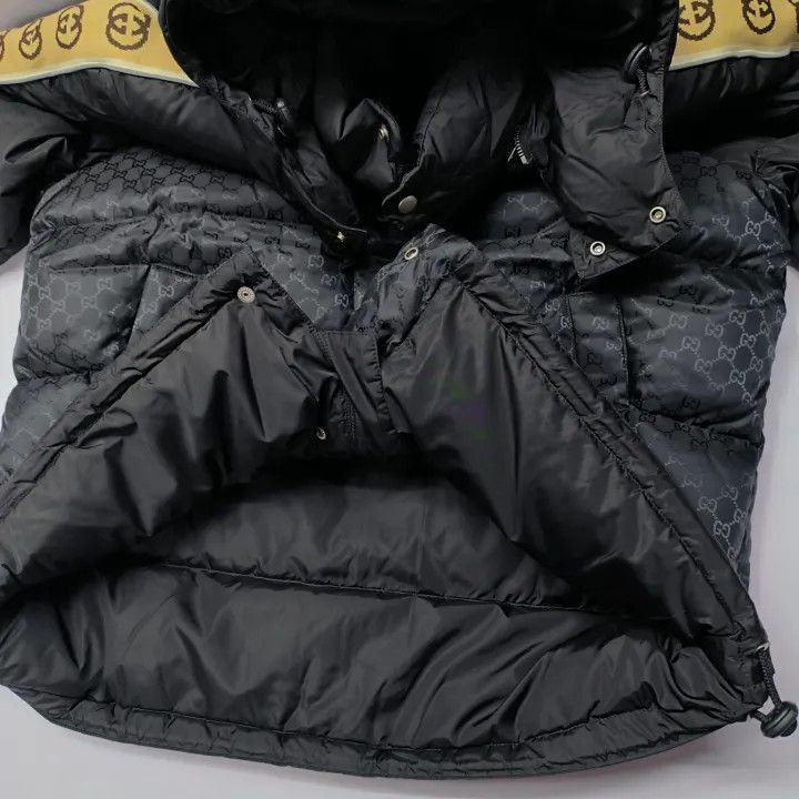 Gucci Gucci Black Puffer Jacket with Print-2507 Size US L / EU 52-54 / 3 - 3 Thumbnail