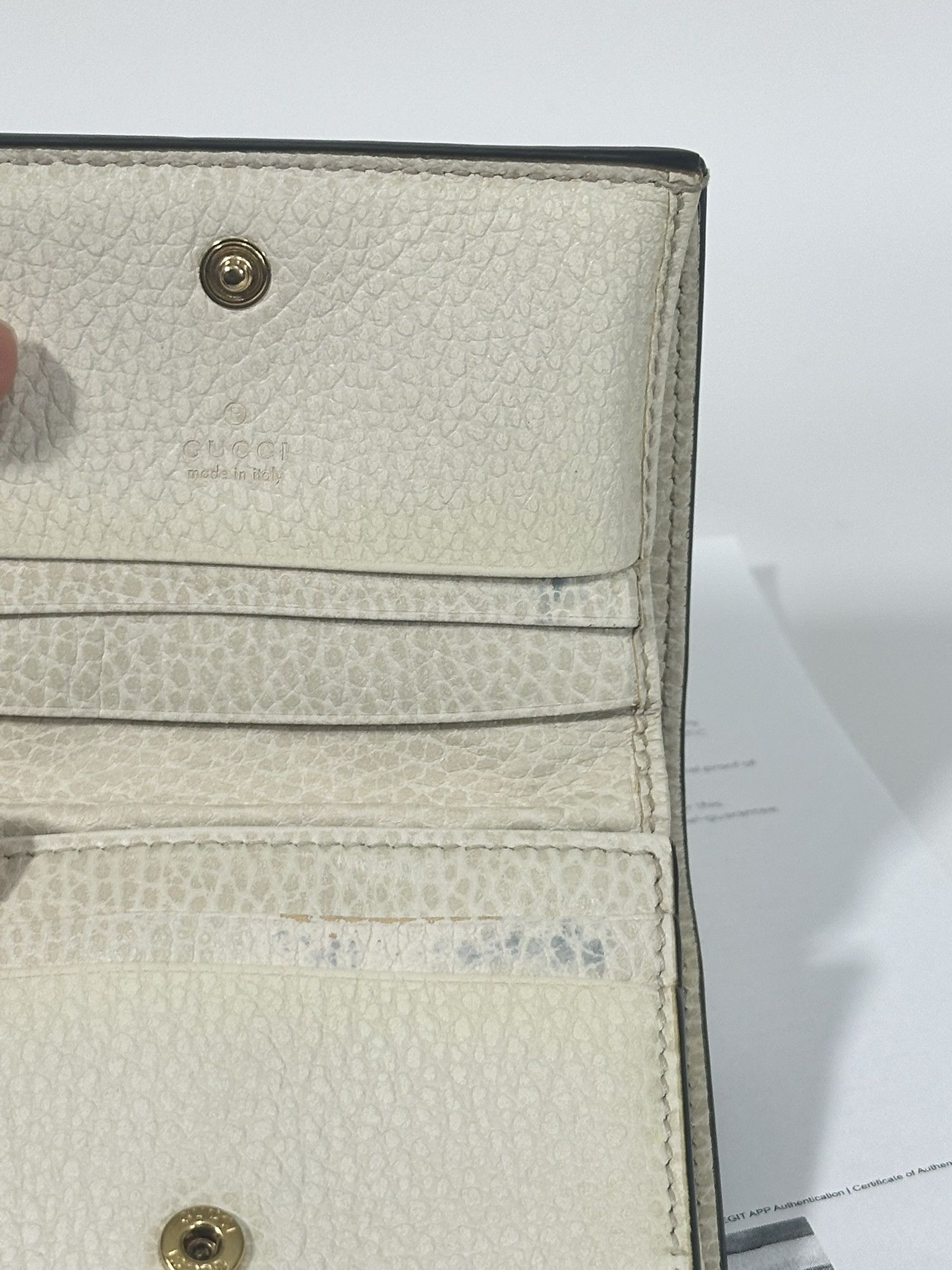 Gucci Gucci Wallet Marmont Supreme GG Monogram Ivory Leather Size ONE SIZE - 17 Thumbnail