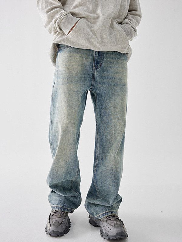 Japanese Brand Men's vintage street distressed washed loose flared jeans Size US 32 / EU 48 - 1 Thumbnail