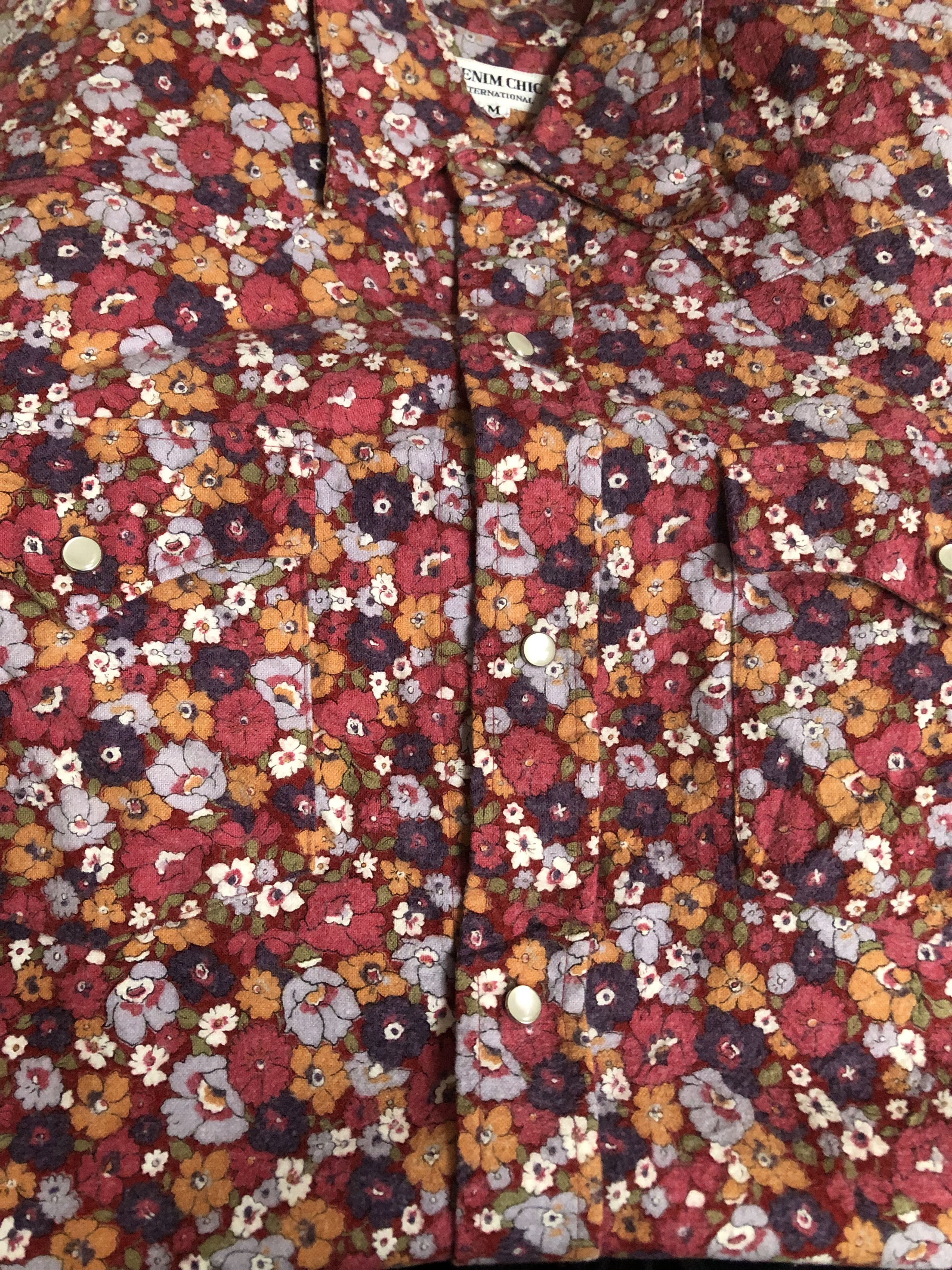 Japanese Brand Vintage Denim Chic International Floral Western Shirt Size US M / EU 48-50 / 2 - 3 Thumbnail