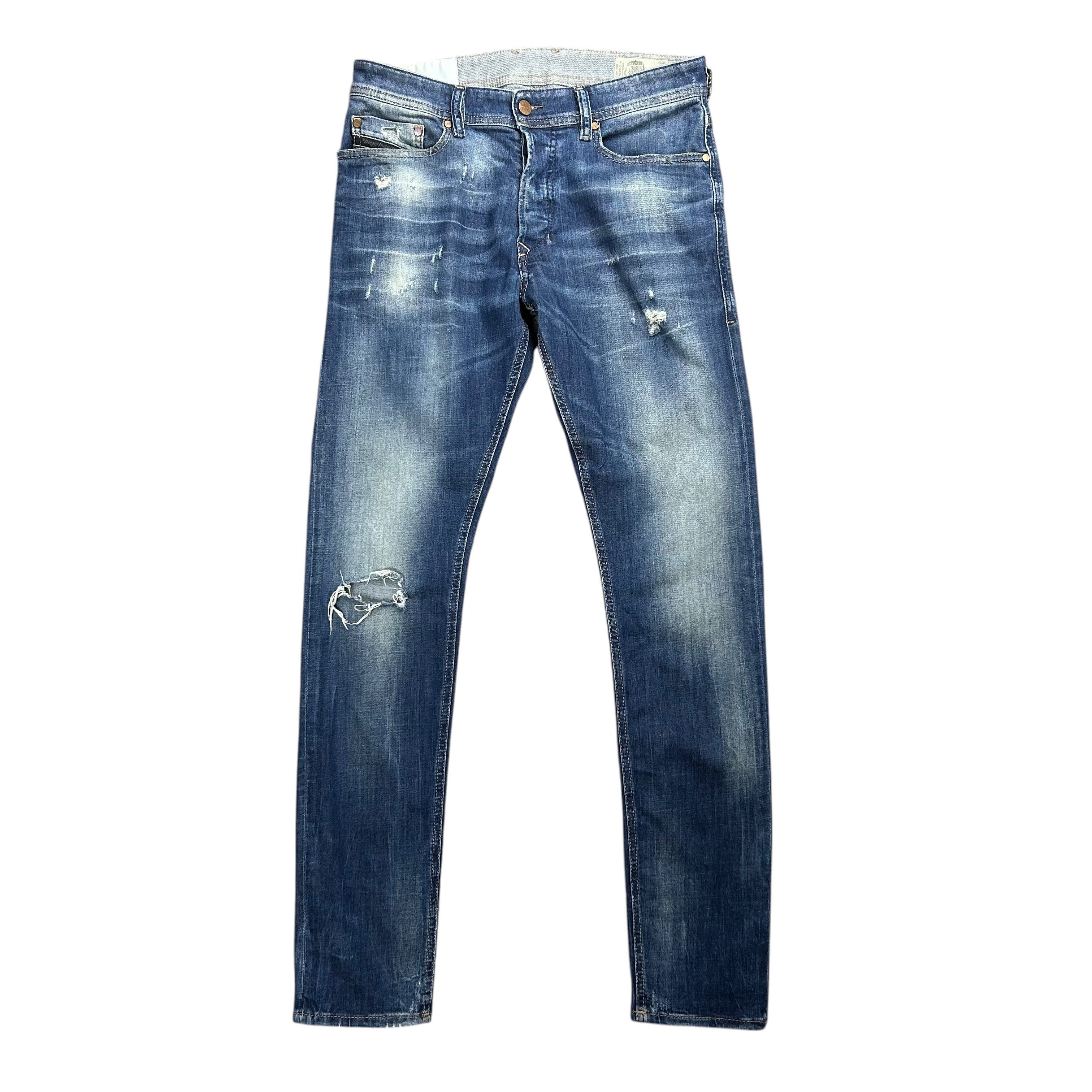 Diesel Diesel Tepphar Slim Carrot Blue Denim Jeans Stretch W29L32 Size US 29 - 1 Thumbnail