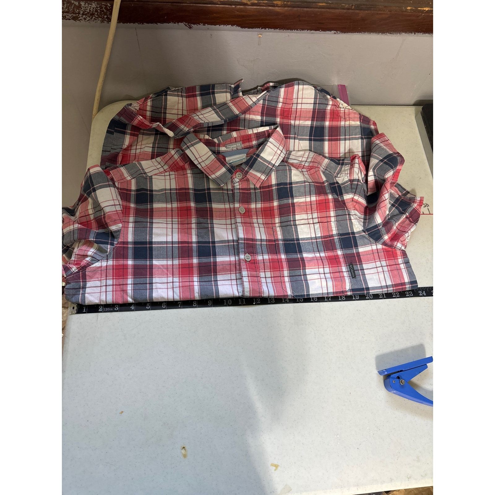Columbia Columbia Men's Red Plaid Short Sleeve Button-Up Shirt Large Size US L / EU 52-54 / 3 - 11 Thumbnail