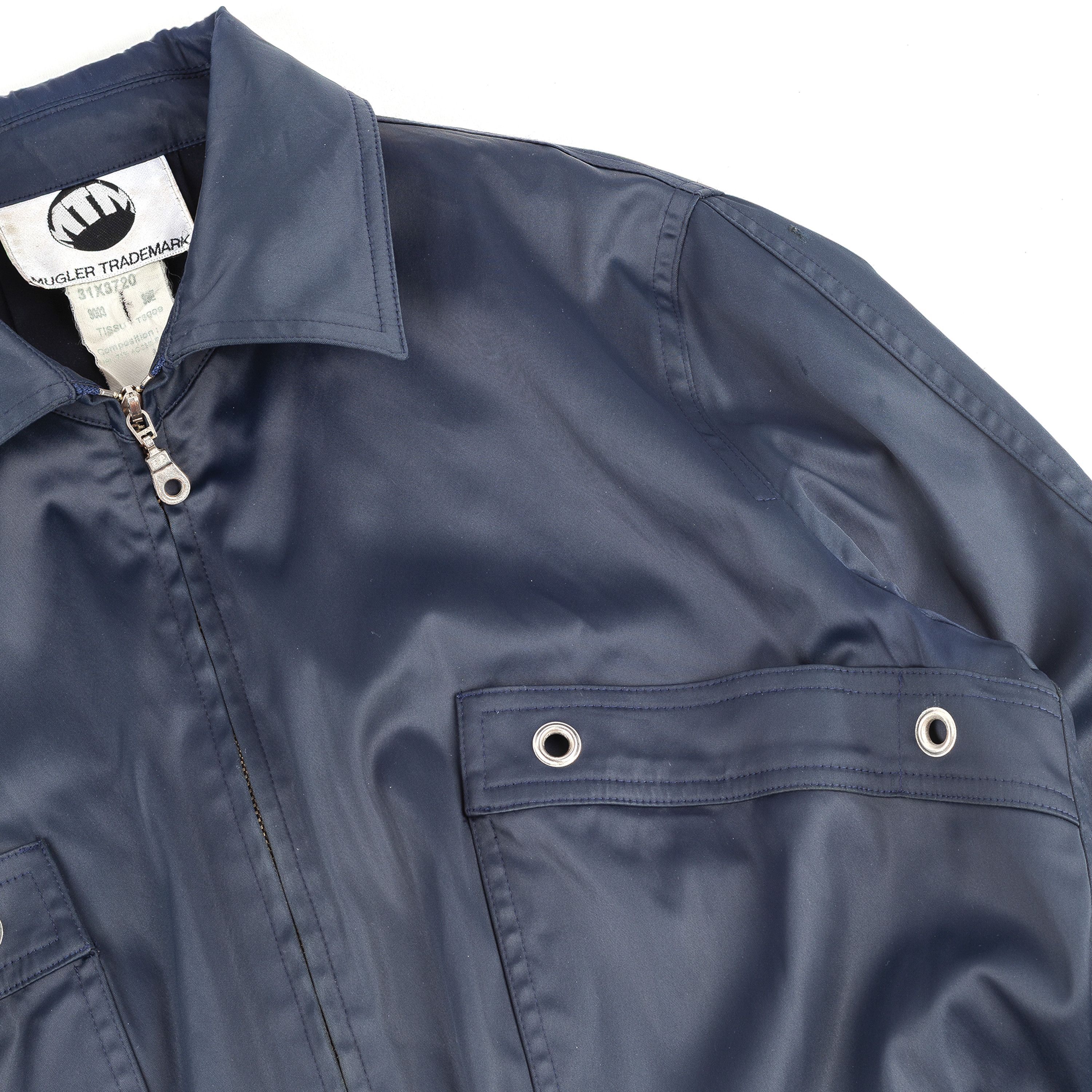 Thierry Mugler Thierry Mugler Vintage Blue Polyamide Trench Coat (M) Size M / US 6-8 / IT 42-44 - 6 Thumbnail
