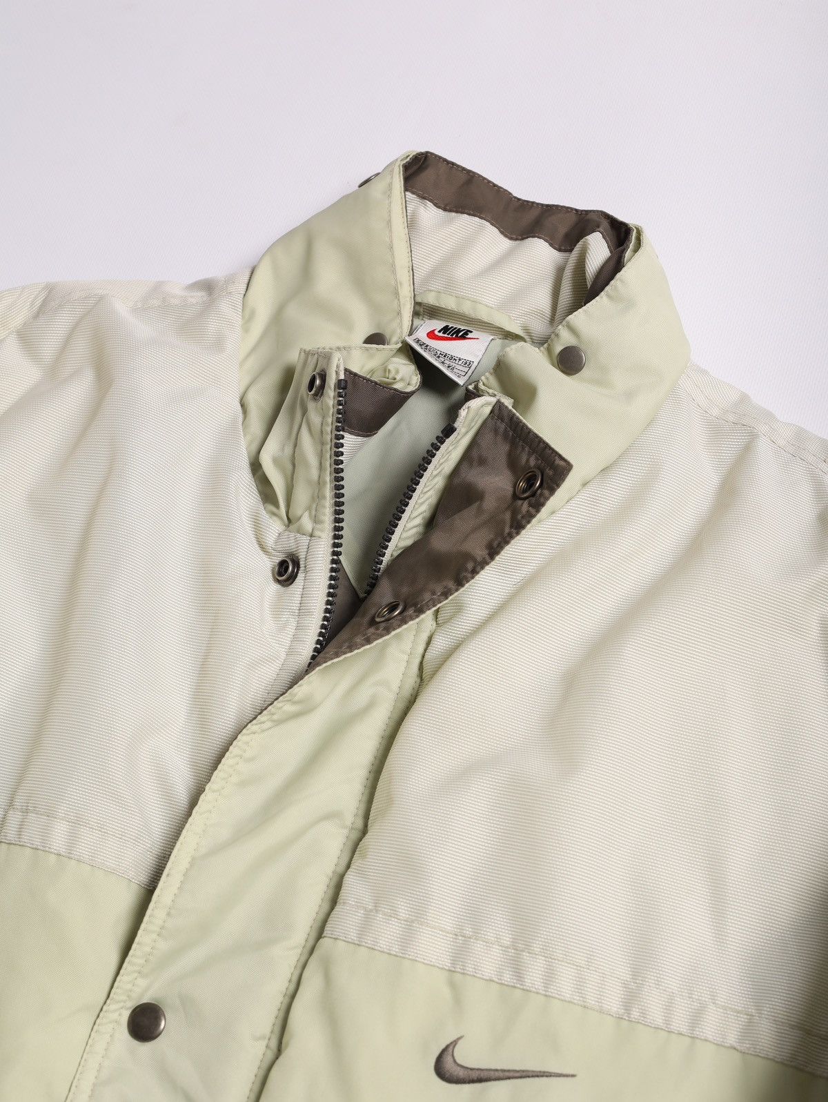 Nike Nike Vintage Nylon Coat Logo Parka Jacket Beige Cream White Size US XXL / EU 58 / 5 - 4 Thumbnail