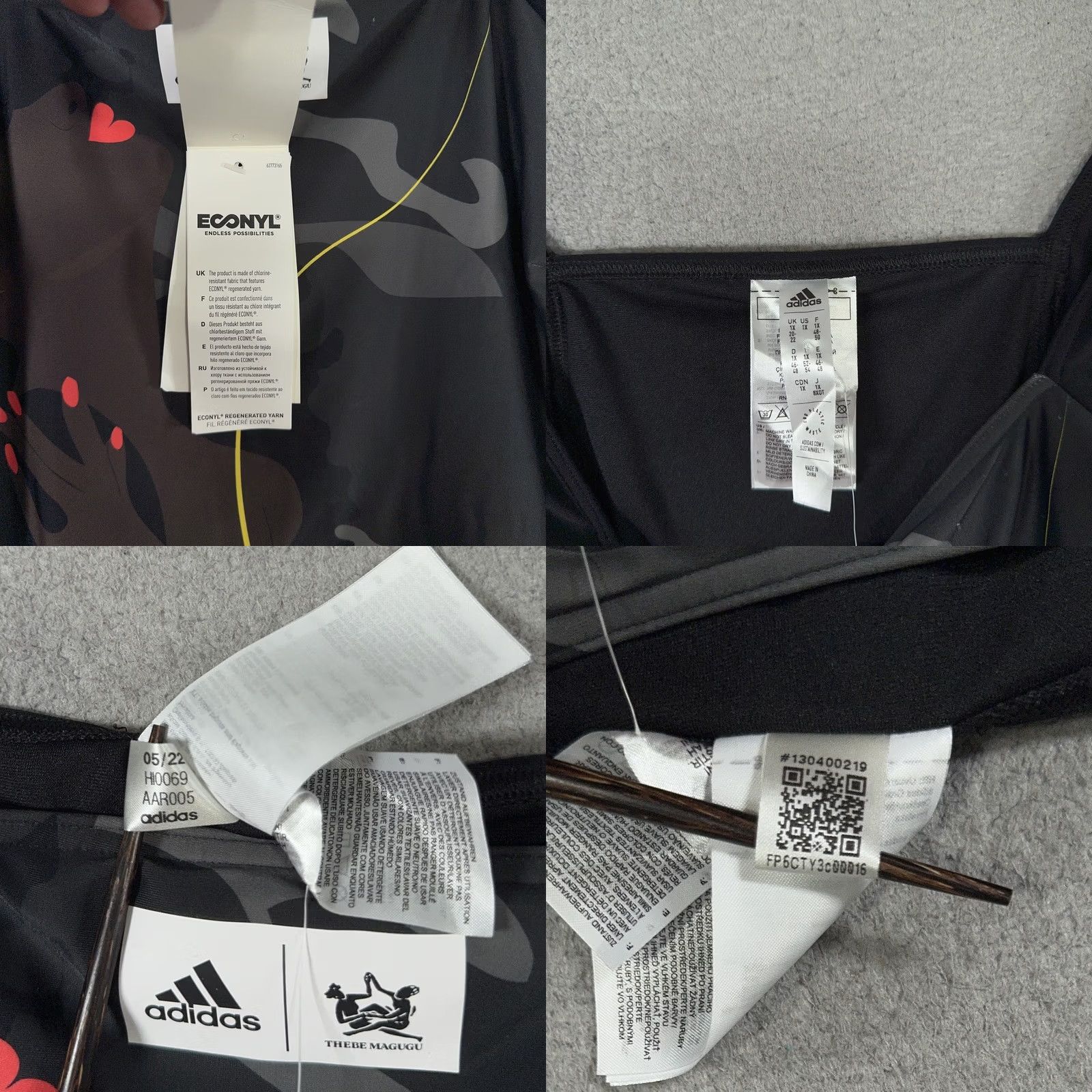 Adidas Adidas Thebe Magugu Swimsuit Womens 1X One Piece EcoNyl Graphic READ Size ONE SIZE - 9 Thumbnail