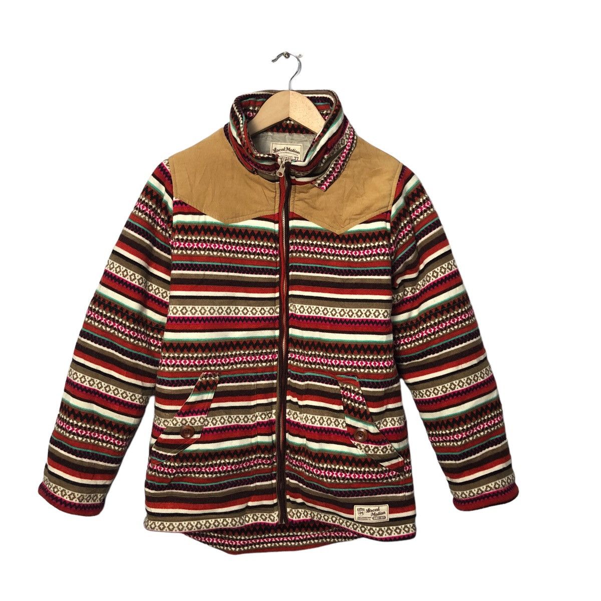 Vintage Local Motion Hawaii Fullprint Zipper Ups Jacket