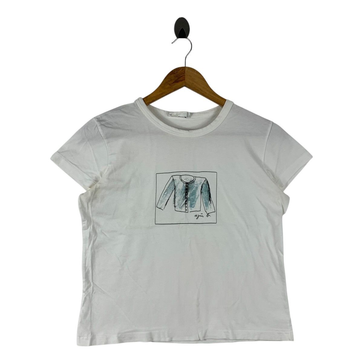 agnes b. Vintage AGNES B Paris small logo spellout logo tee Size US S / EU 44-46 / 1 - 1 Thumbnail