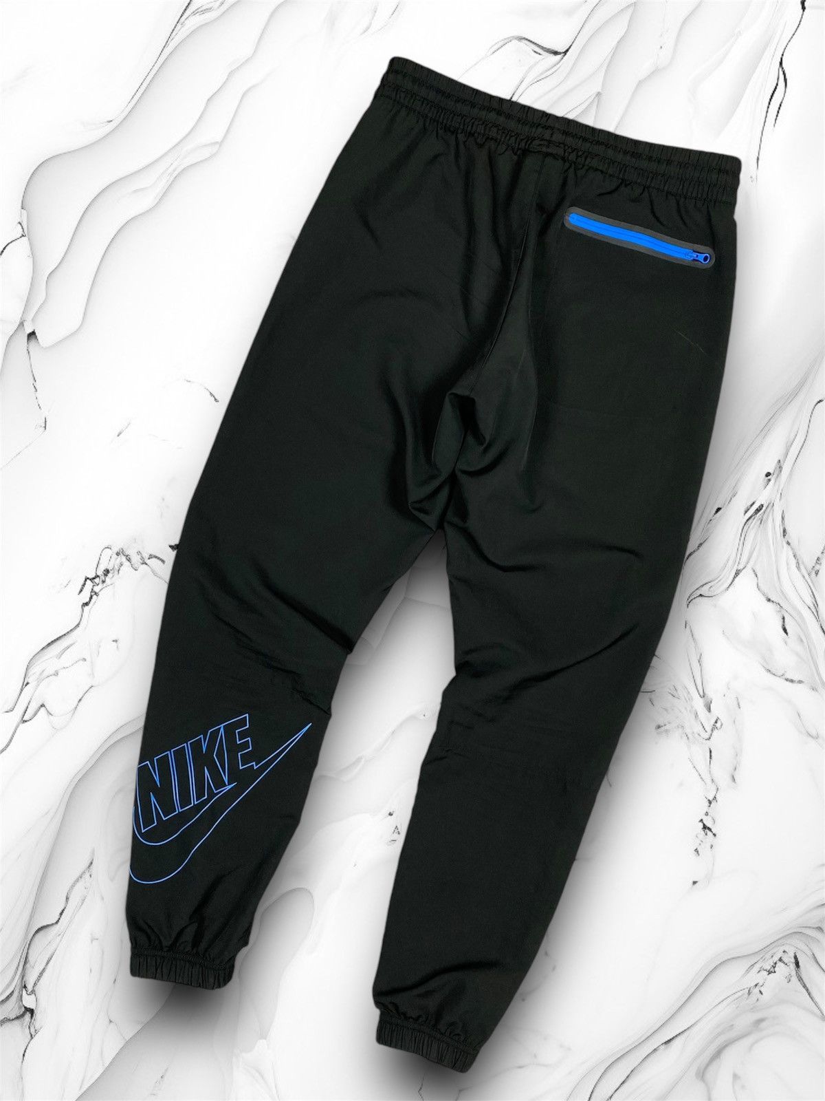 Nike × Vintage Vintage 00s Nike swoosh y2k nylon drill track pants Size US 31 - 1 Thumbnail